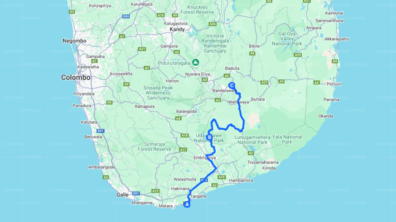 Privat tur från Hiriketiya till Ella med Udawalawe Safari