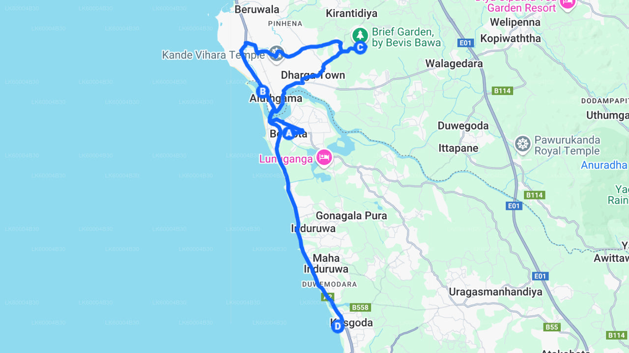 Bentota stadsrundtur