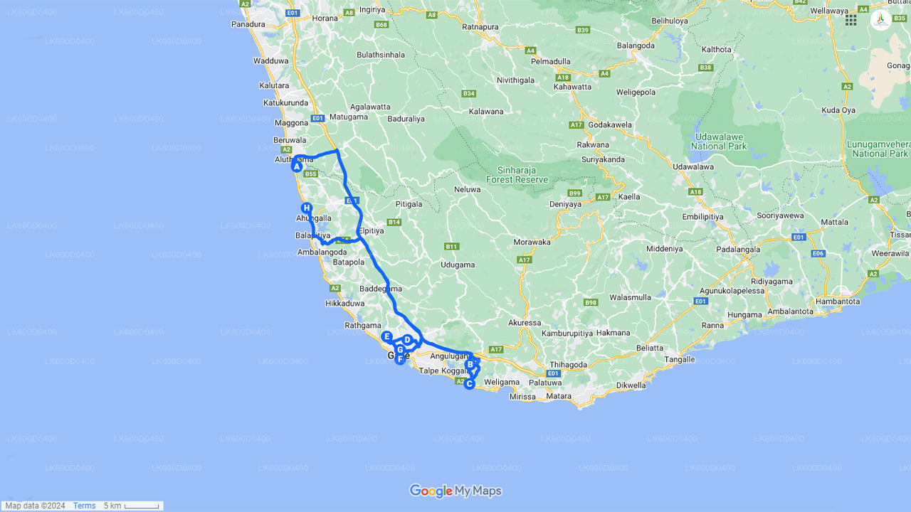 Södra kustens höjdpunkter-tur från Bentota