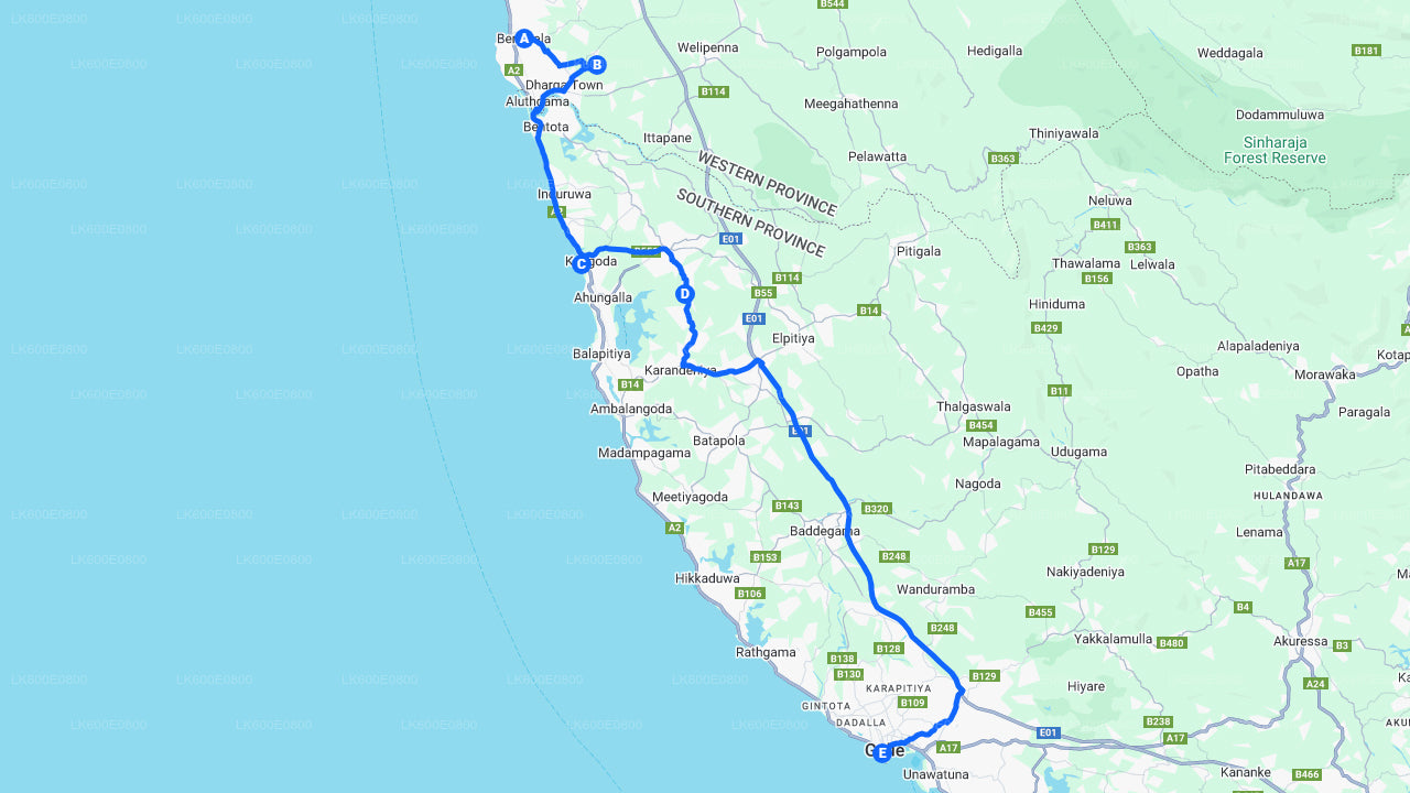 Bentota City Tour och Galle från Beruwala