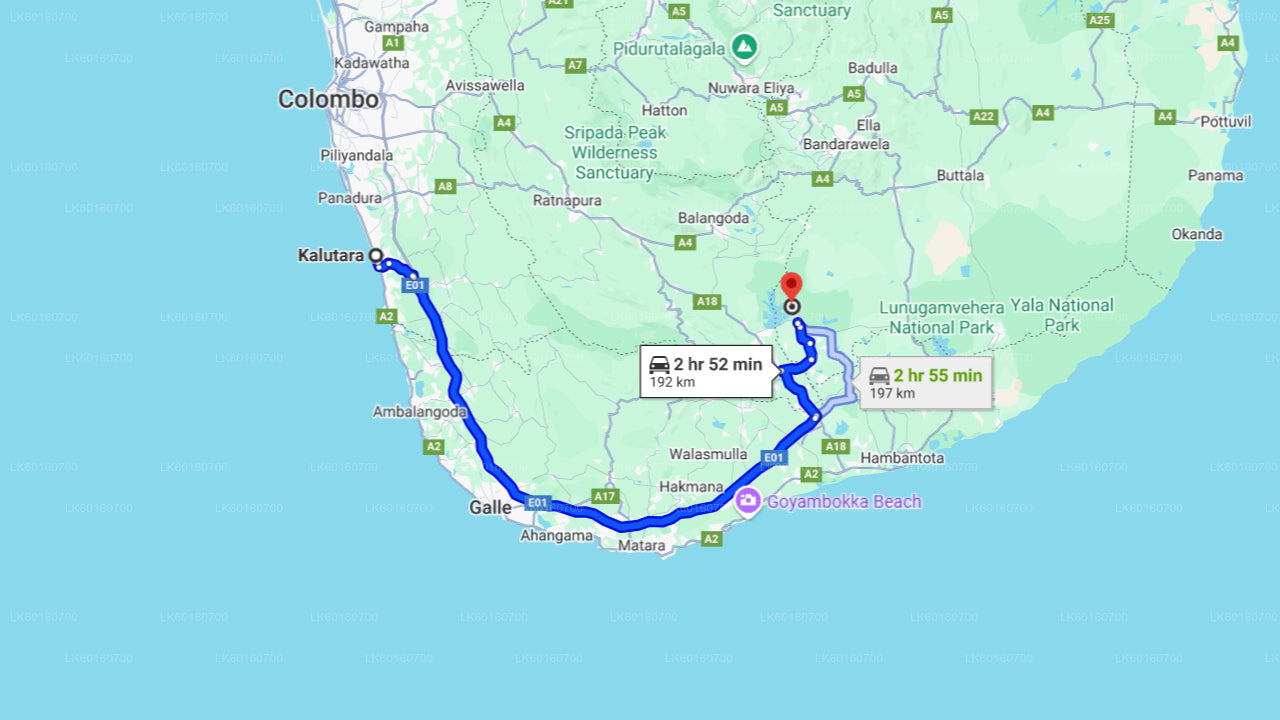 Udawalawe National Park Safari från Kalutara