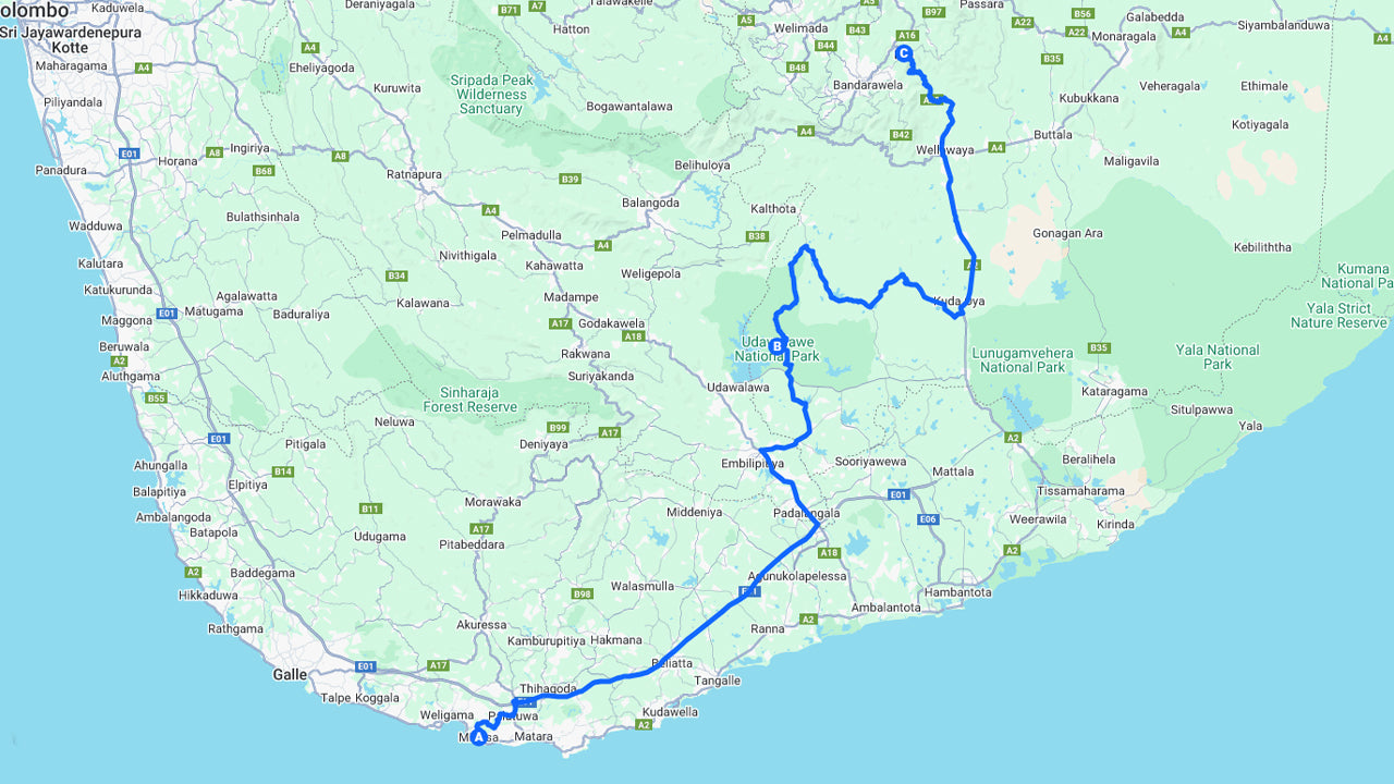 Privat rundtur från Mirissa till Ella med Udawalawe Safari