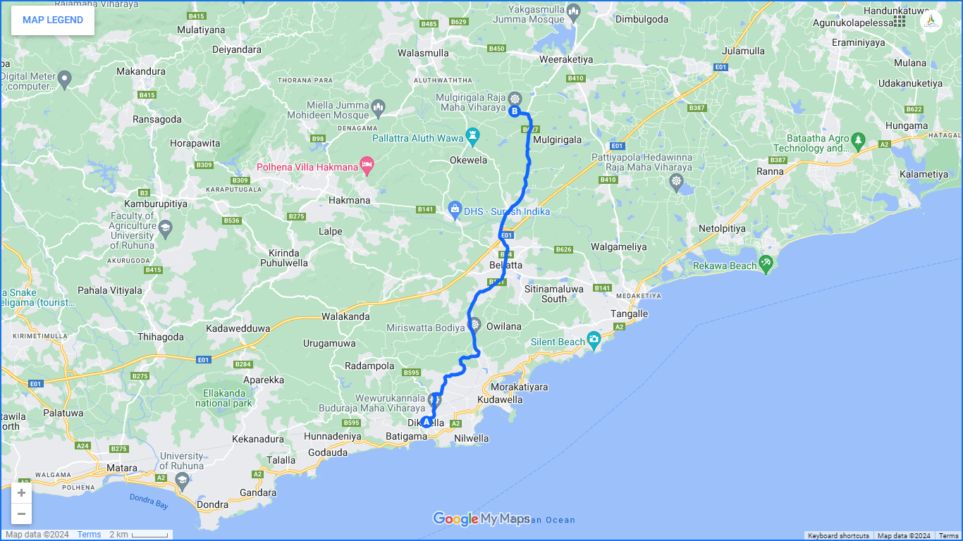 Mulkirigala cykeltur från Tangalle