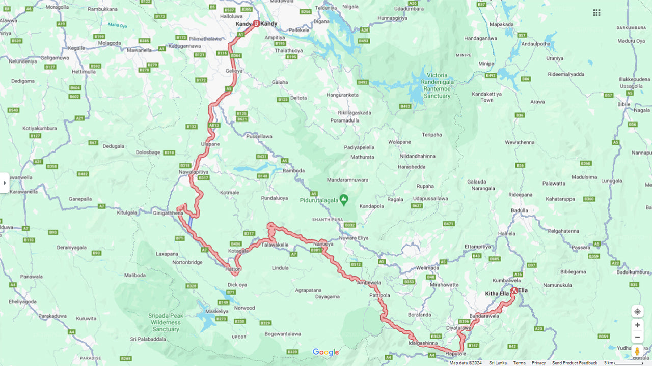 Tågresa från Ella till Kandy (tågnummer 1006 "Podi Menike")