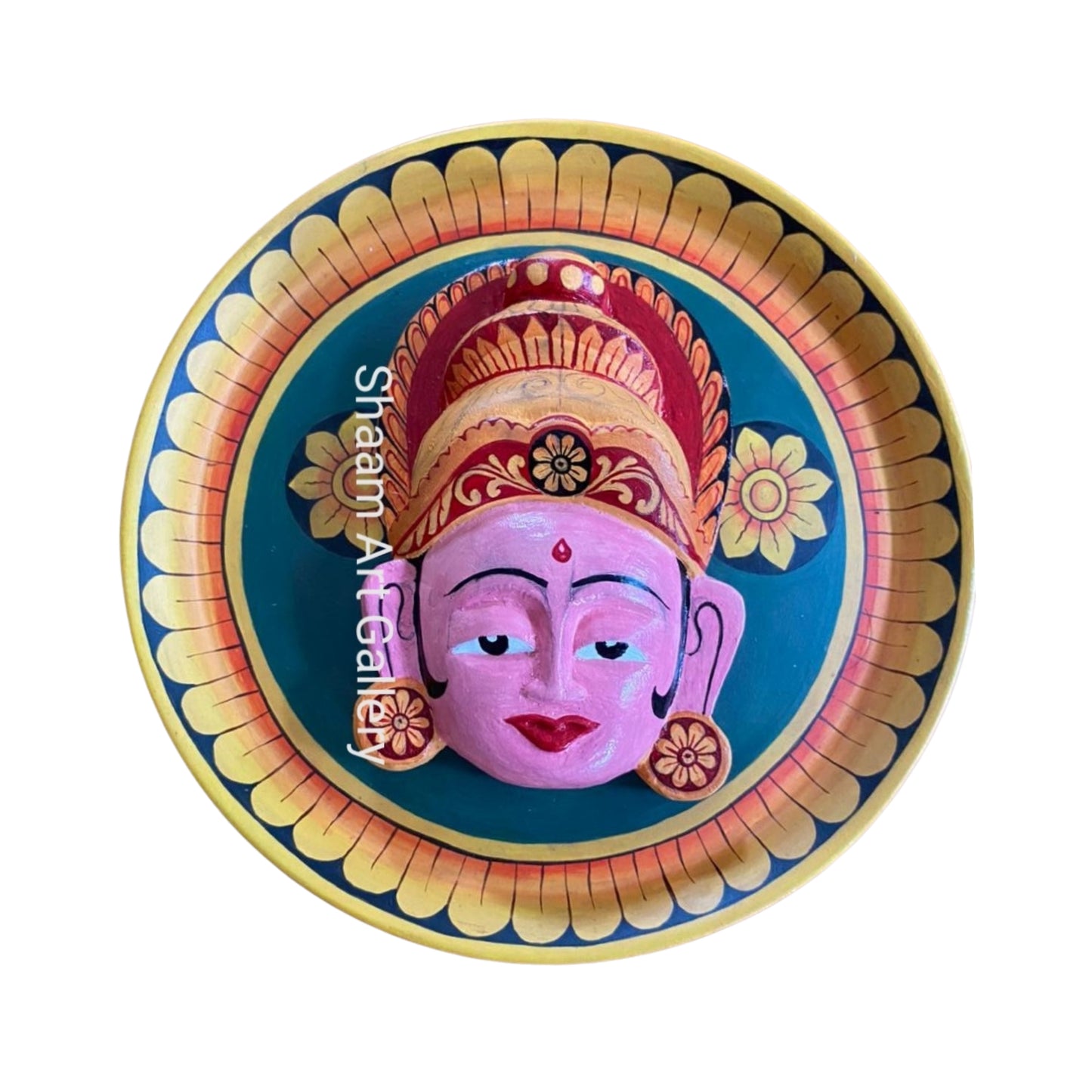 Lakpura® King and Queen Wooden Mask Wall Art