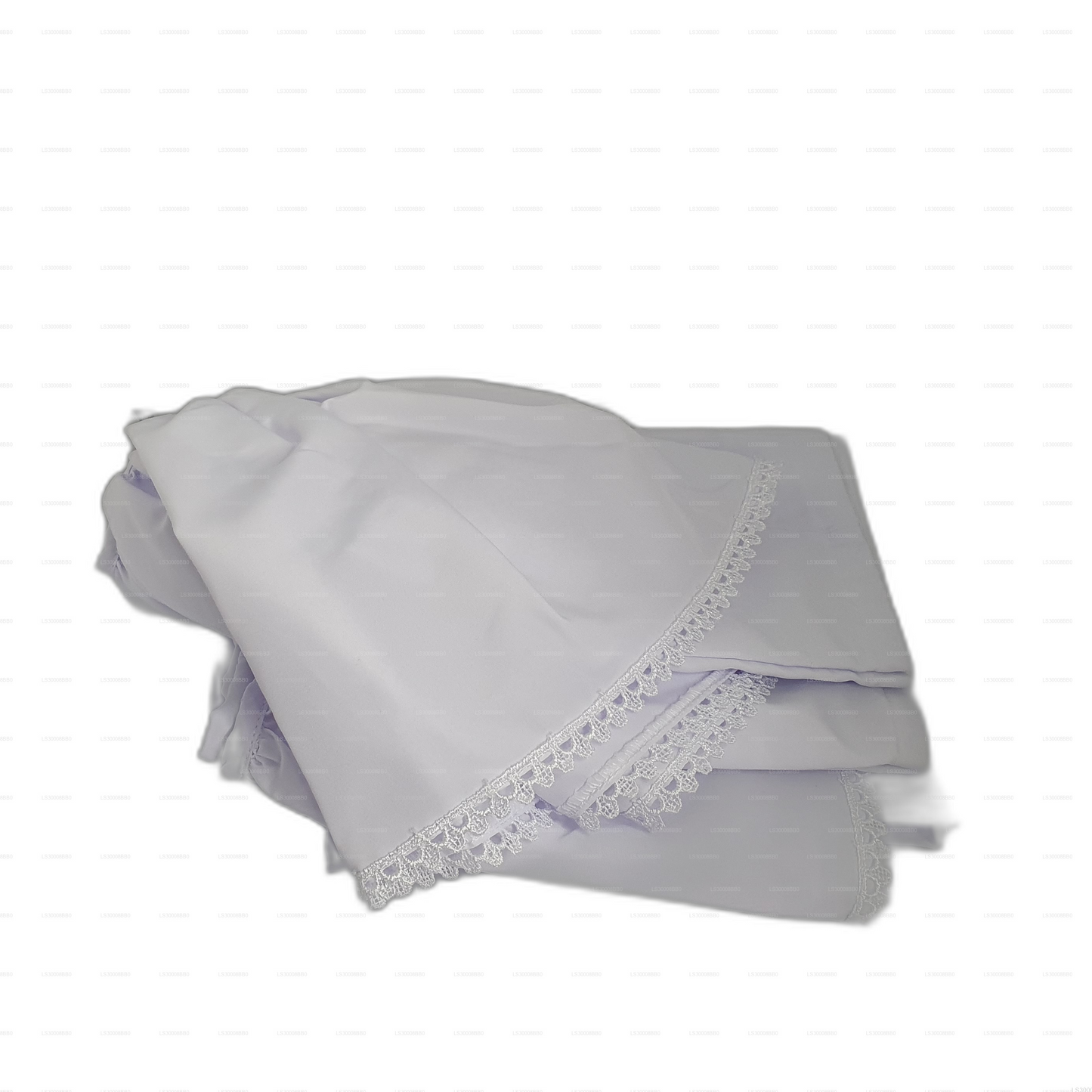 Lakpura® Vit Lamasari för Barn (Halv Sari)