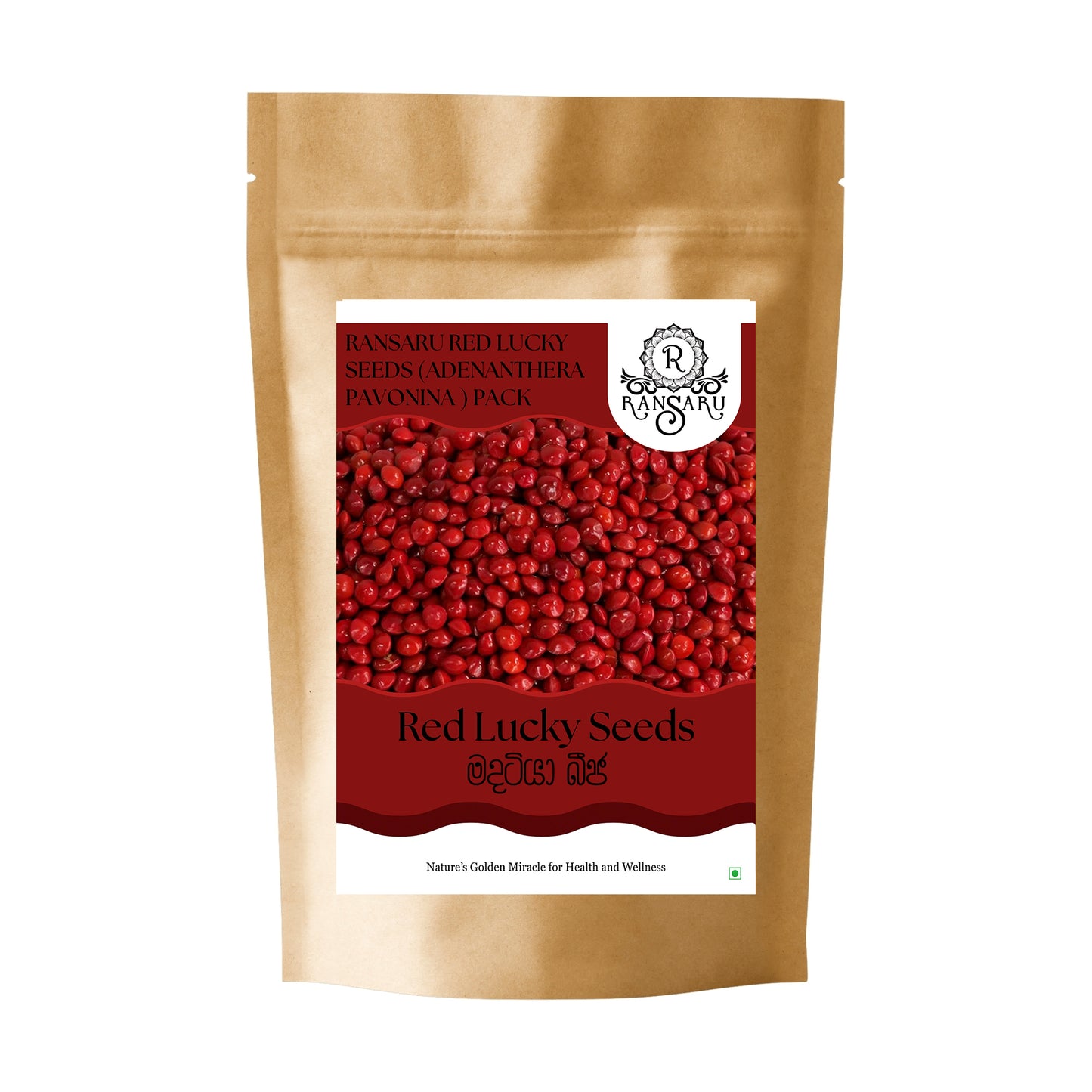 Ransaru Red Lucky Seeds (Adenanthera Pavonina ) Pack