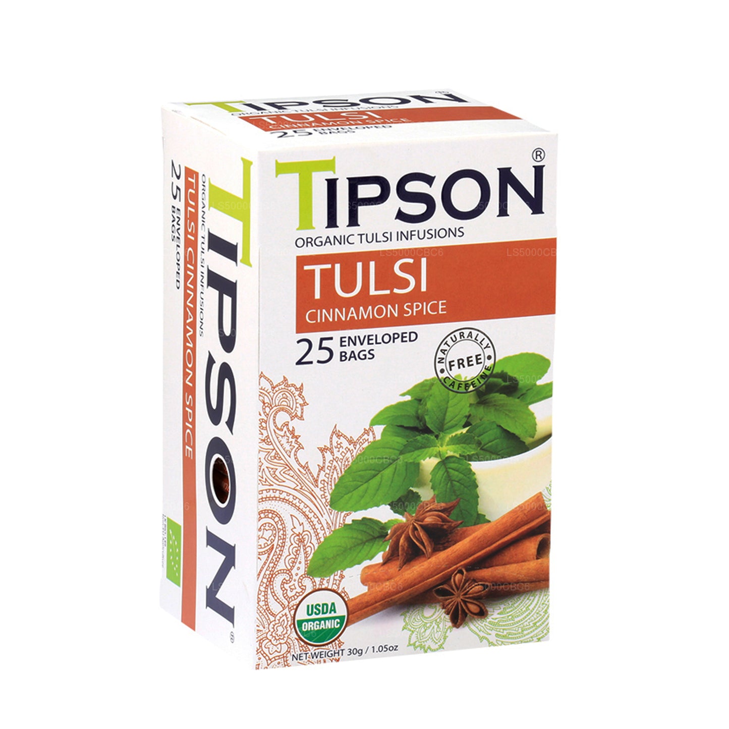 Tipson Organic Tulsi Med Kanelkrydda (30g) 25 Tepåsar