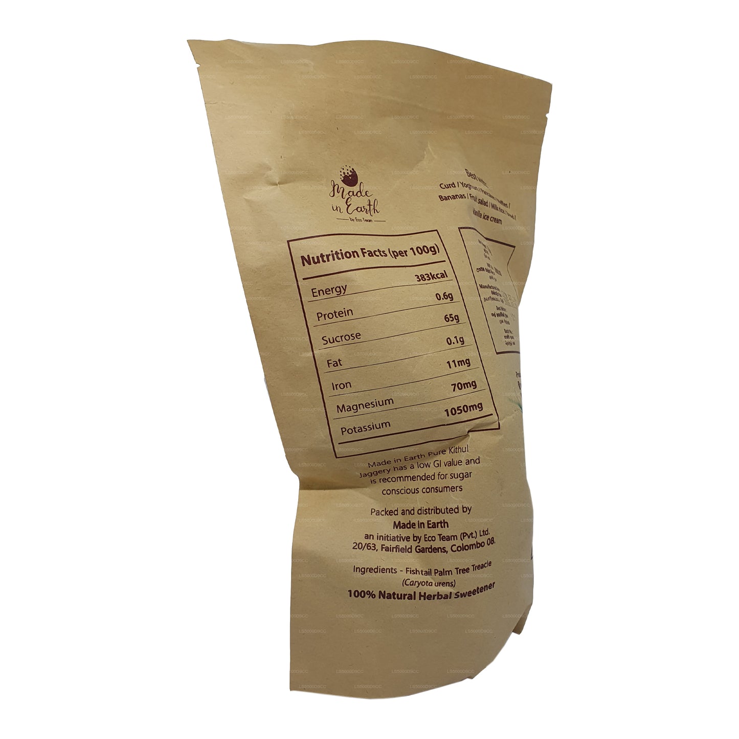 Tillverkad i jorden ren naturlig Kithul Jaggery (500g)