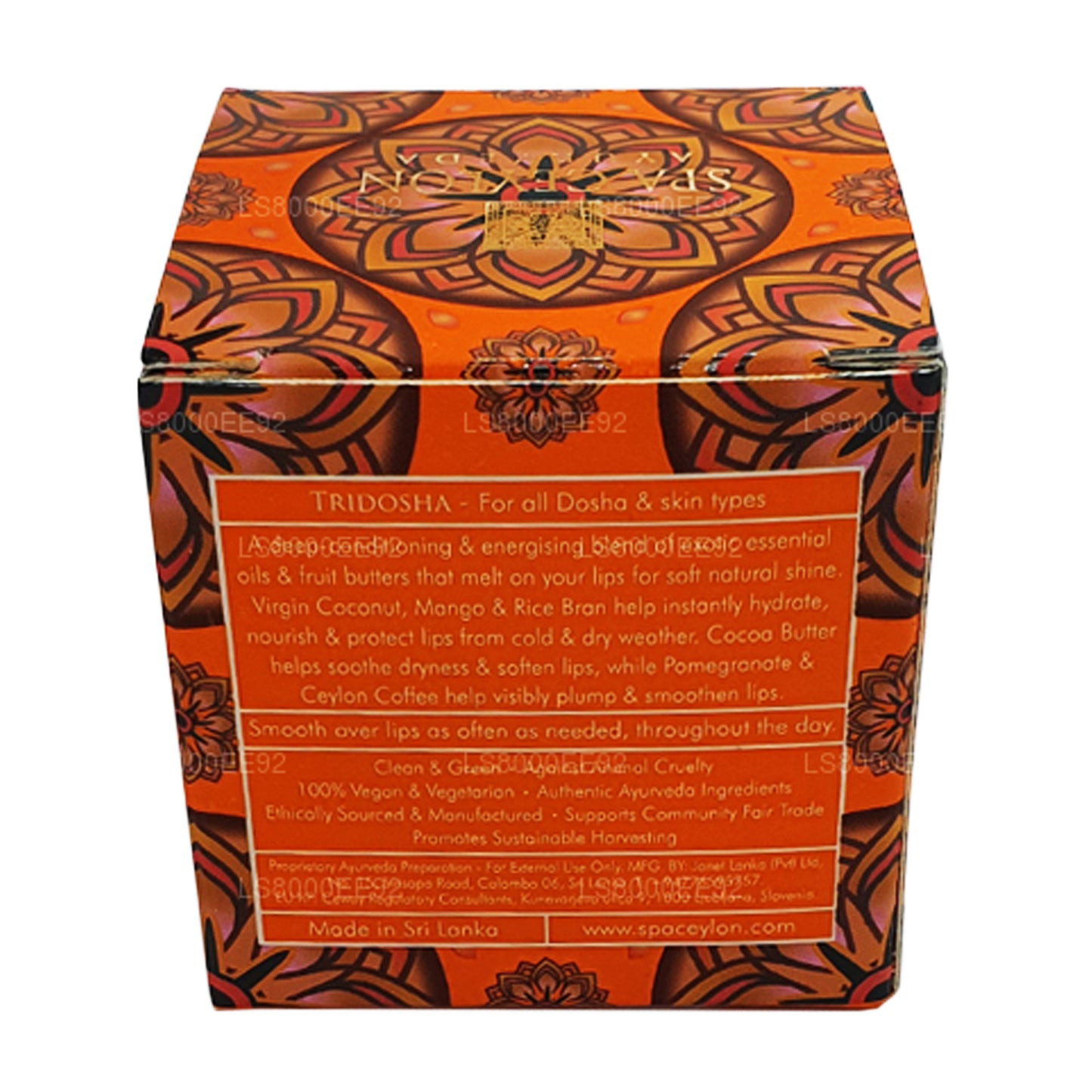 Spa Ceylon Ceylon kaffe och kakao läppbalsam (10g)