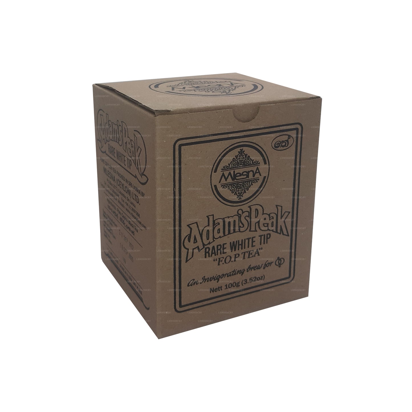 Mlesna Te Adams topp sällsynt vit spets FOP blad te i metall caddy (100g)