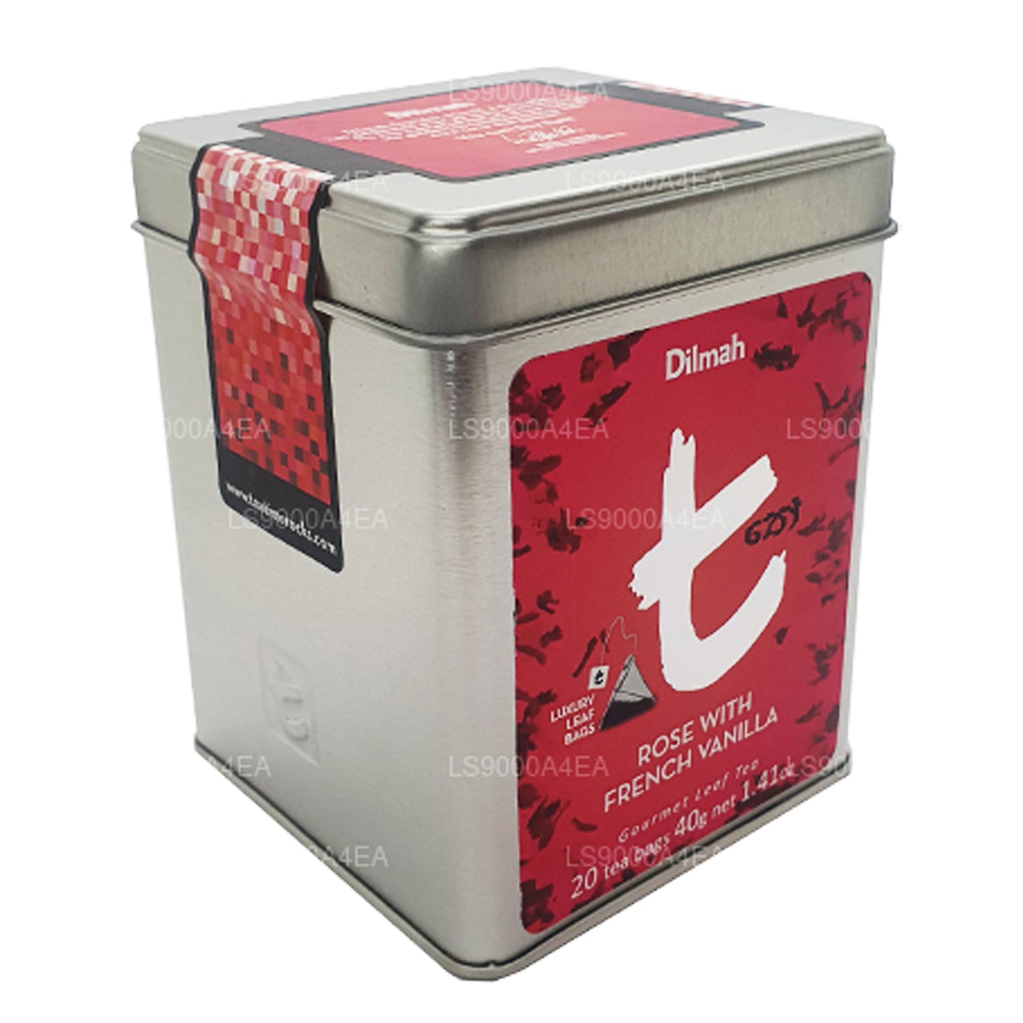 Dilmah T-serien Rose med fransk vanilj 20 tepåsar bladte (40g)