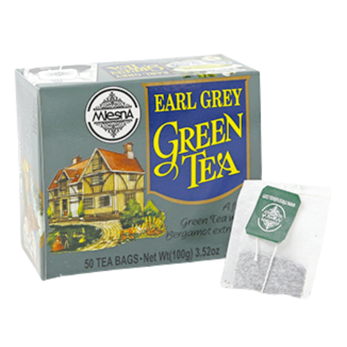 Mlesna Earl Grey Grönt Te (100g) 50 tepåsar