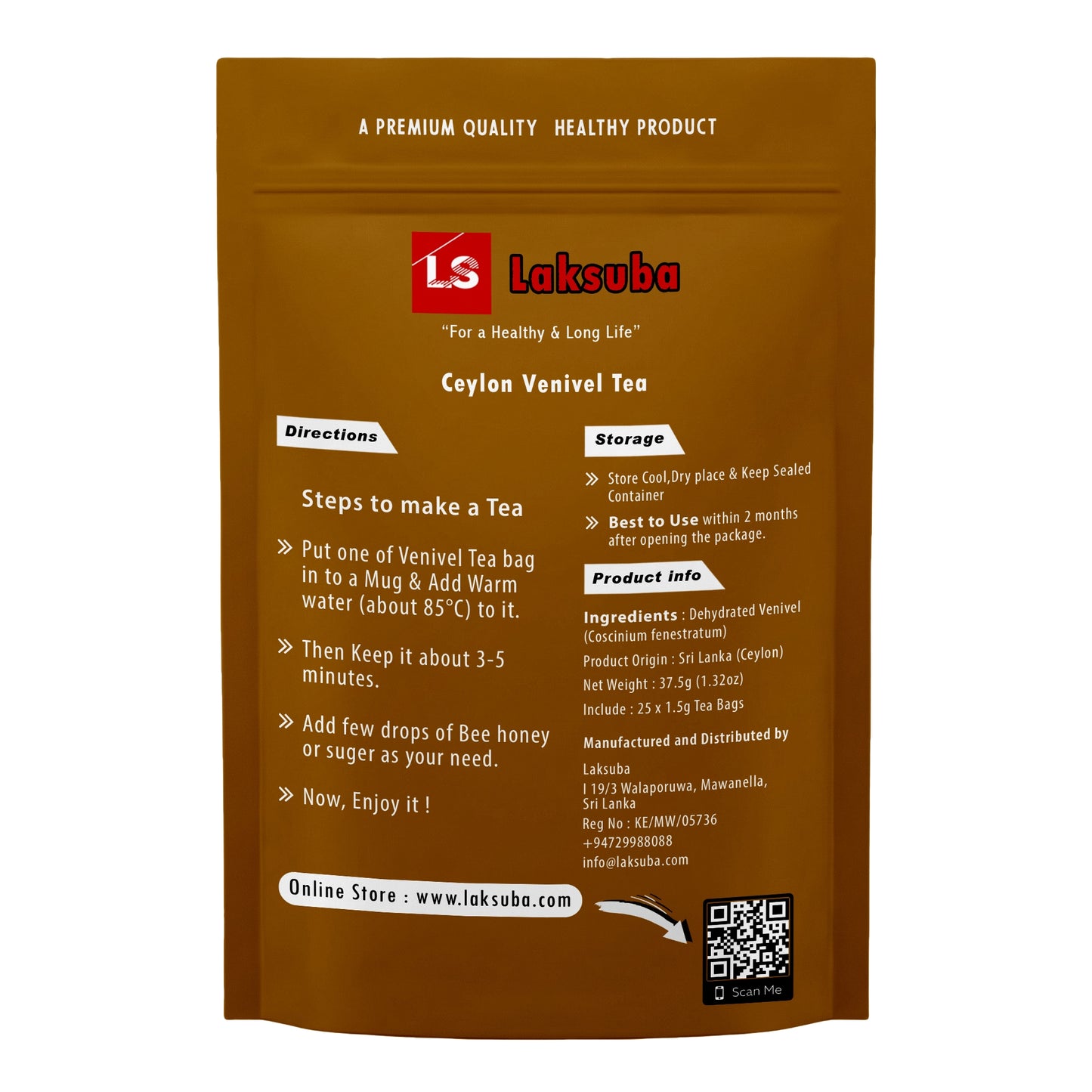 Laksuba Ceylon Venivel-te (37,5 g) 25 tepåsar