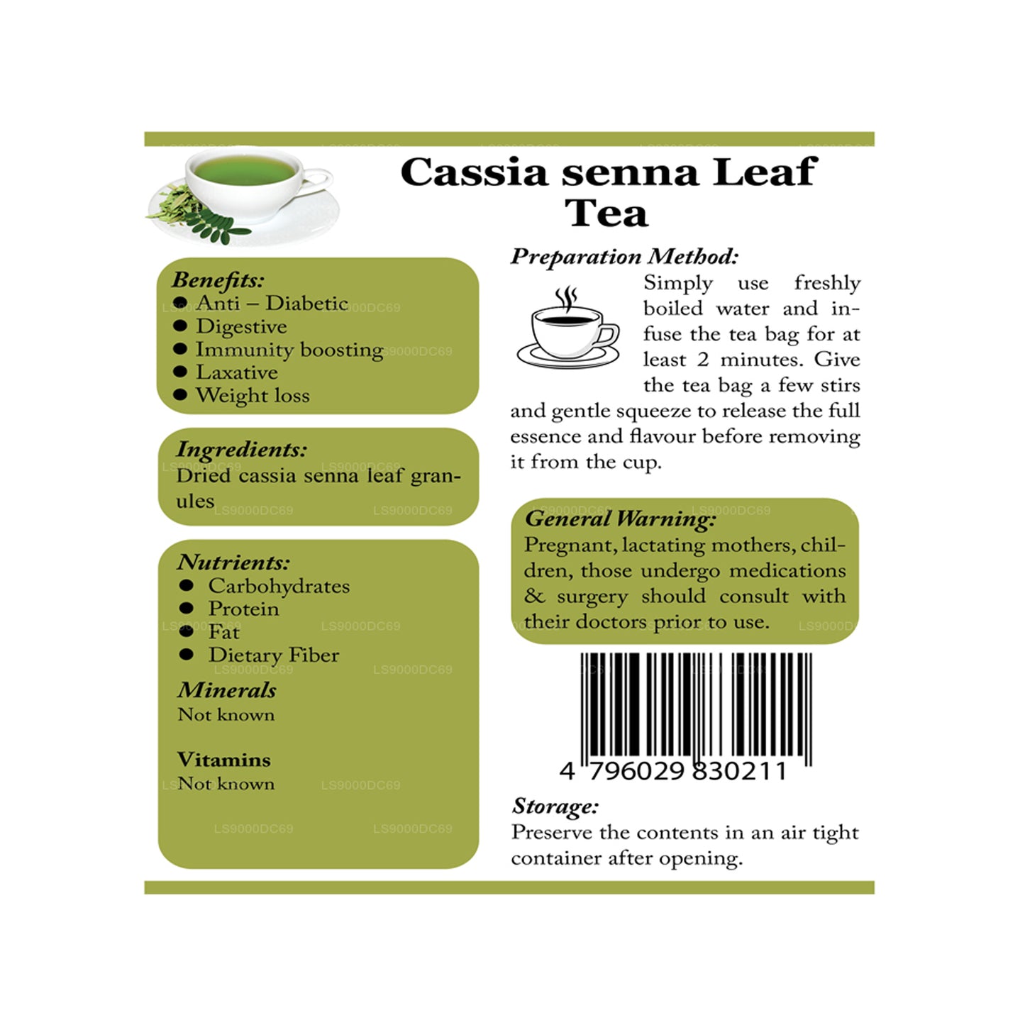 Lifetone Senna Leaf Tea (30g)