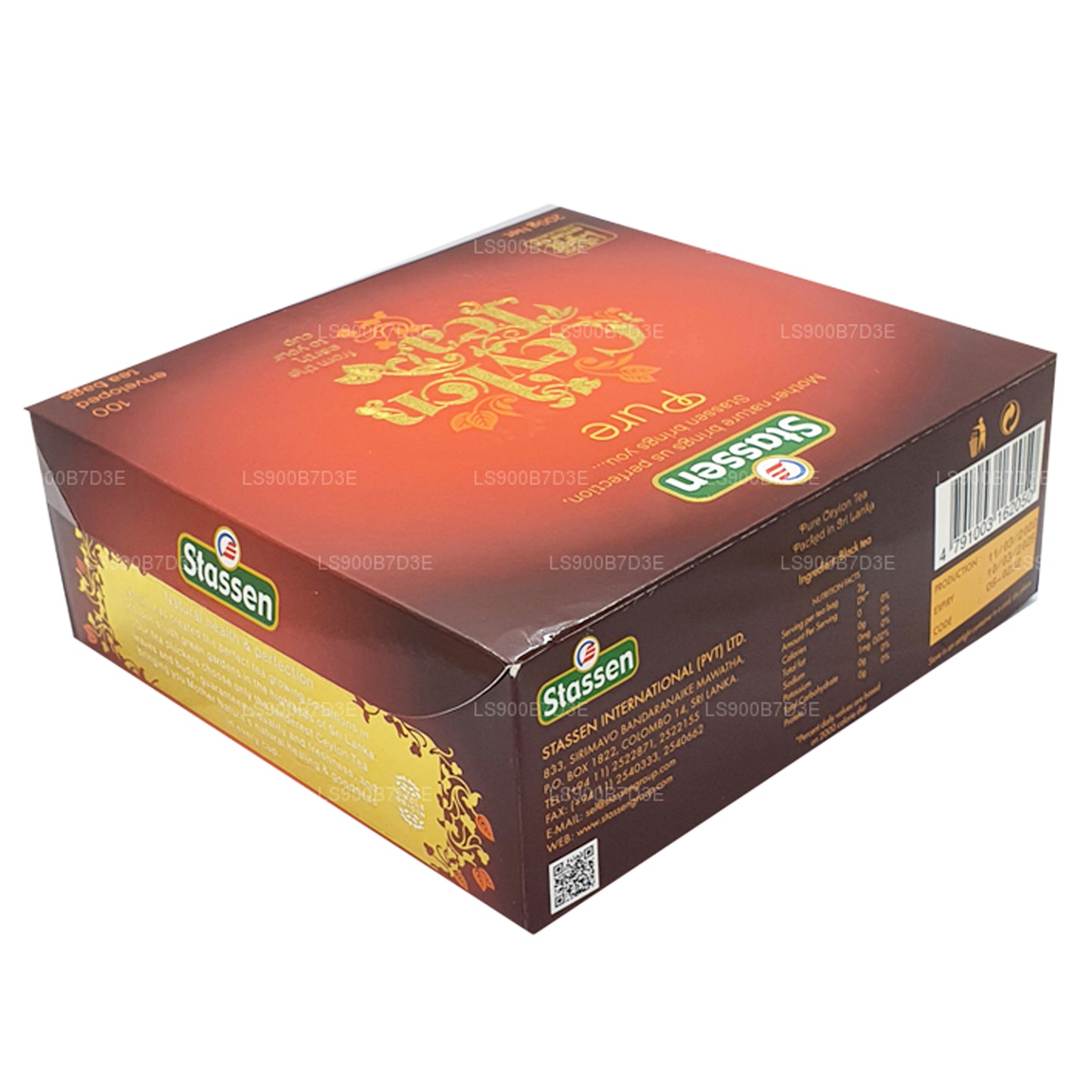 Stassen Pure Ceylon svart te (200g) 100 tepåsar