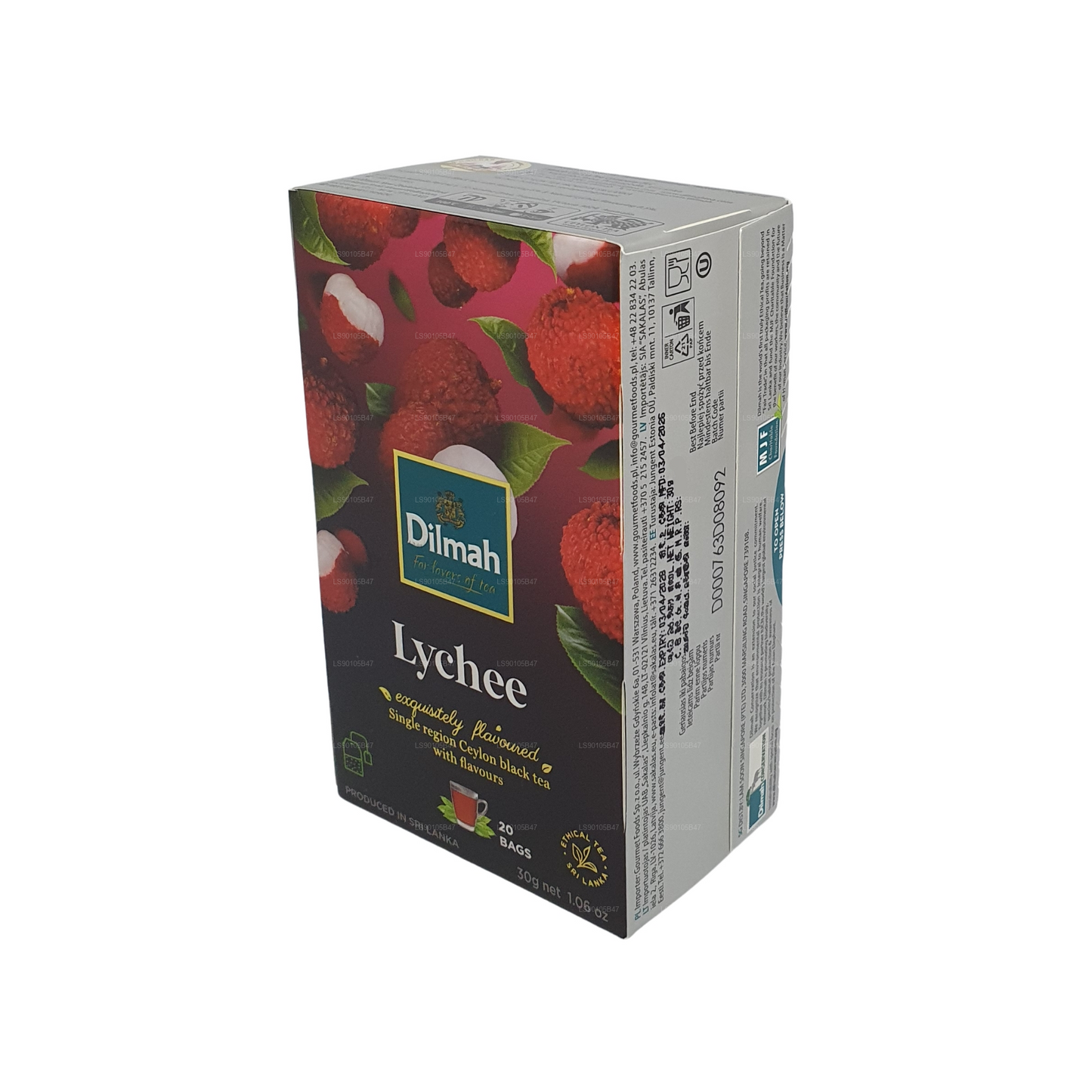 Dilmah Lychee smaksatt svart te (30g)