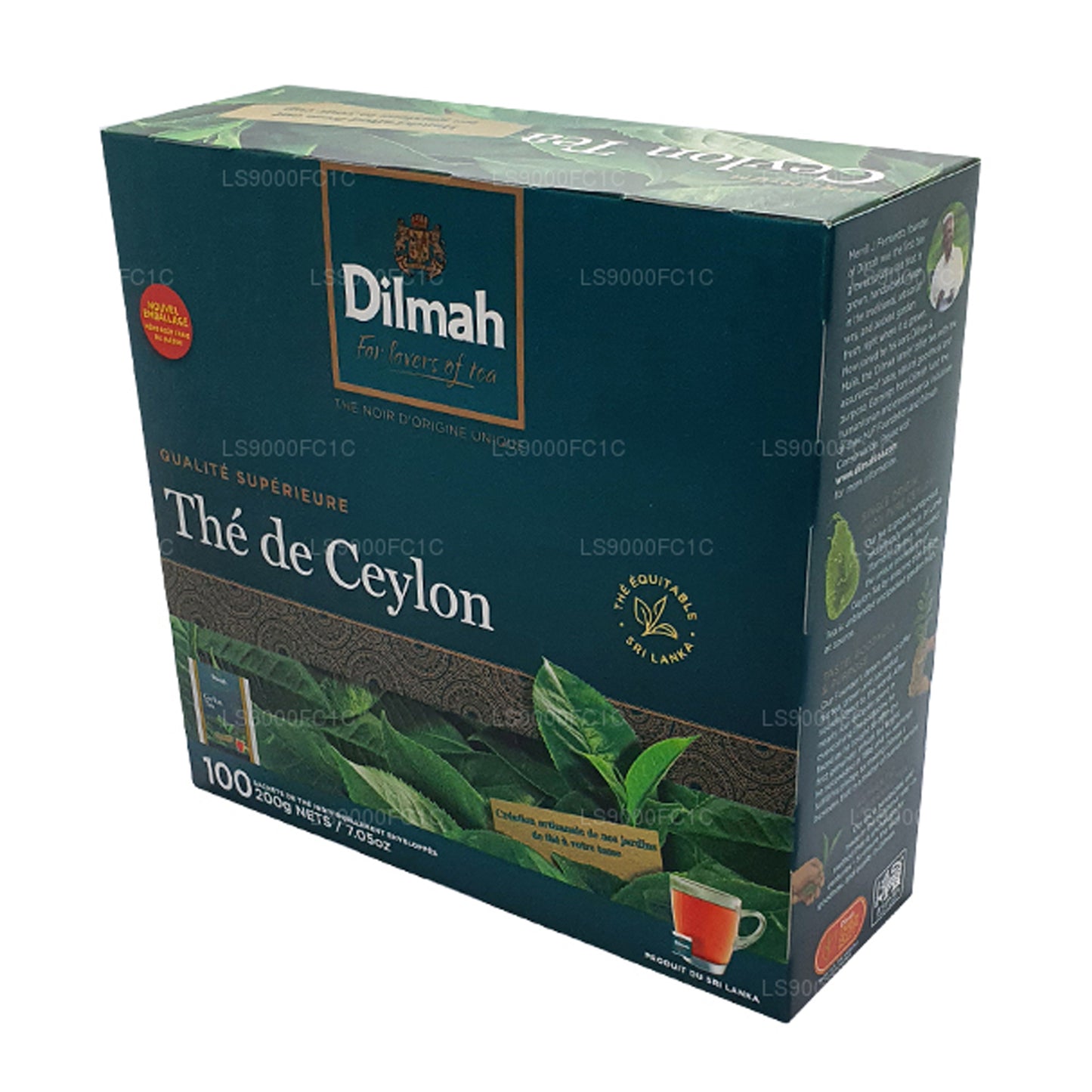 Dilmah Premium Ceylon te, individuellt förpackade 100 tepåsar (200g)