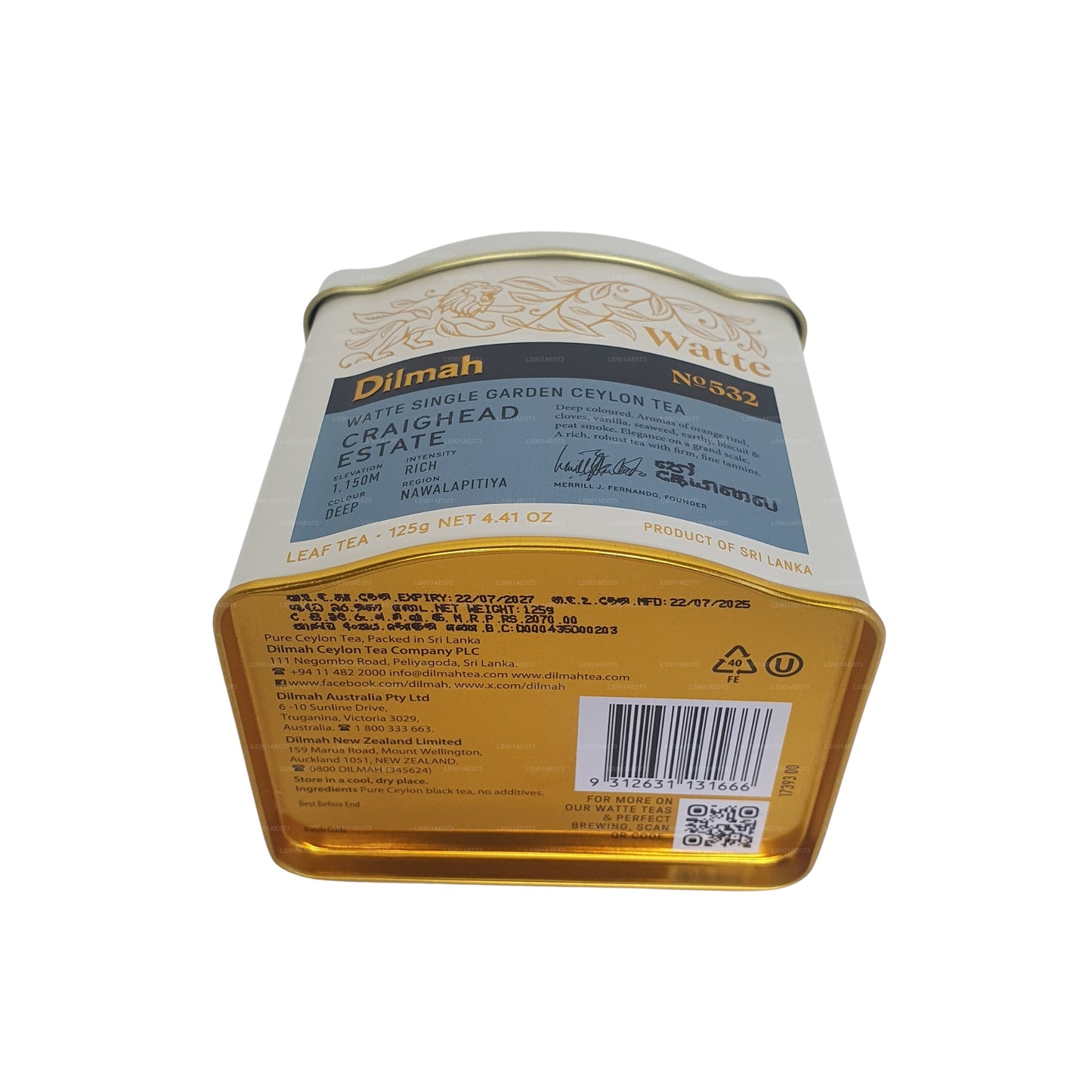 Dilmah Meda Watte Lösa blad te (125g)