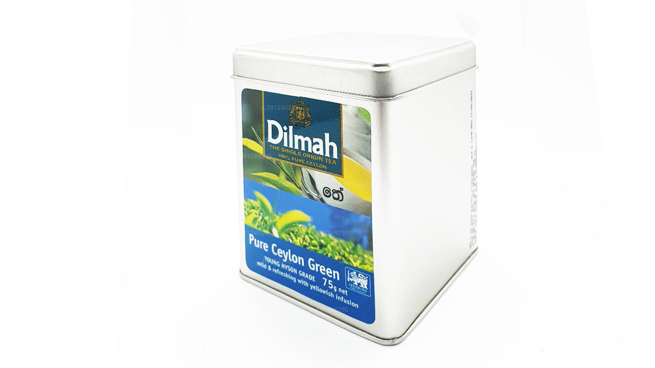 Dilmah Pure Ceylon grönt te (YOUNG HYSON GRADE) Löst bladte (75g) Caddy