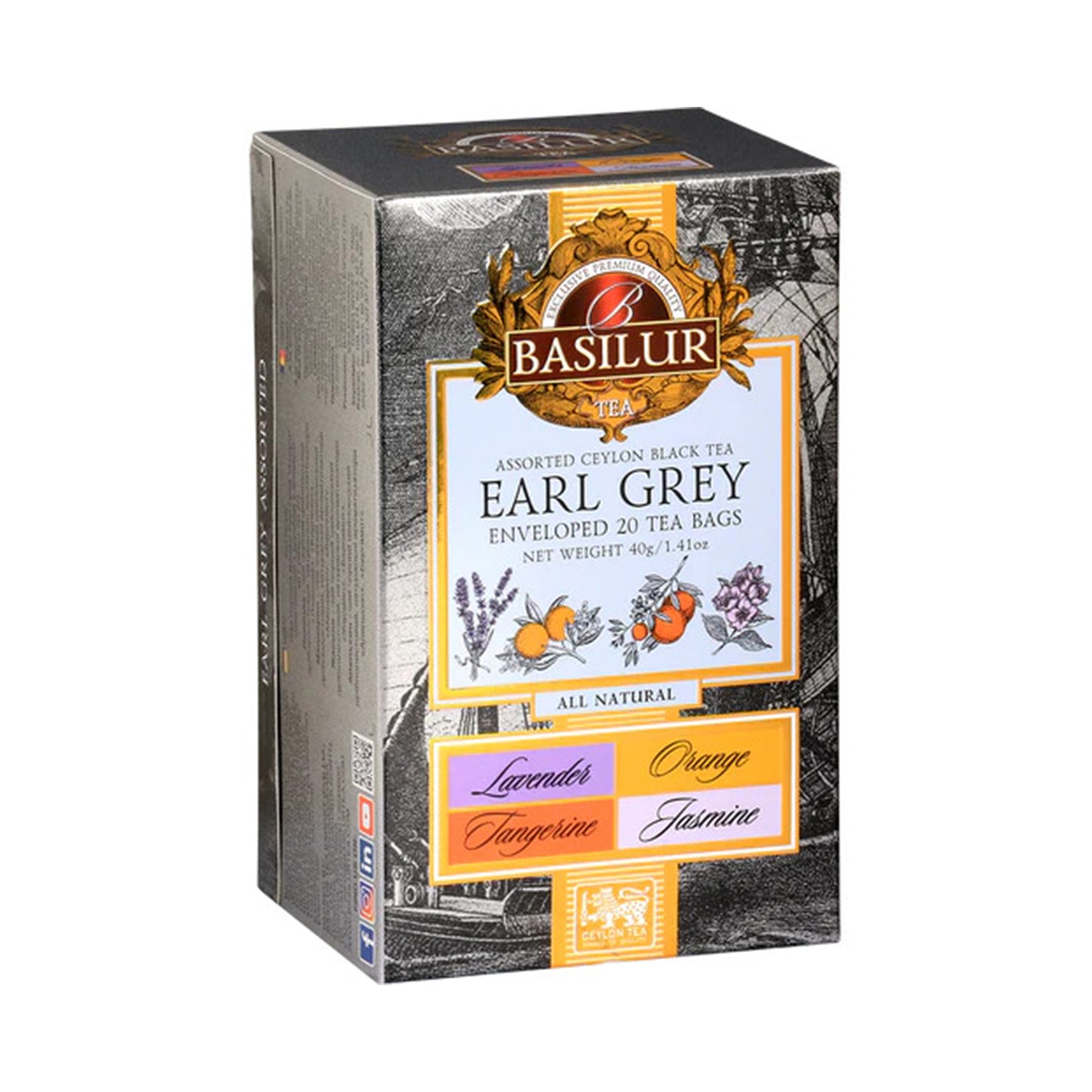 Basilur Earl Grey Collection (40g) 20 Tepåsar