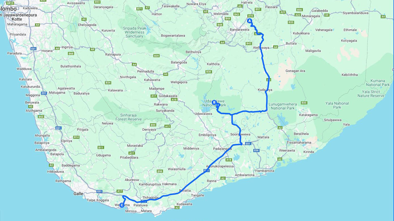 Privat tur från Ella till Weligama med Udawalawe Safari