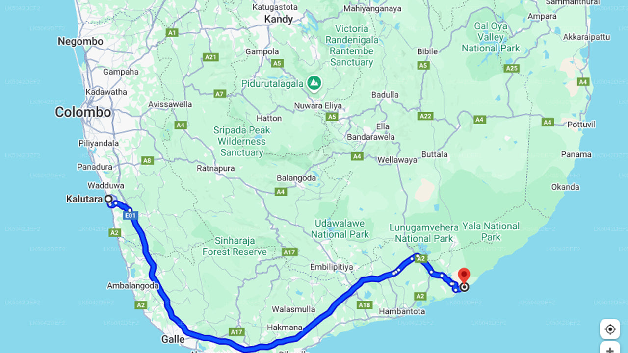 Yala National Park Safari från Kalutara