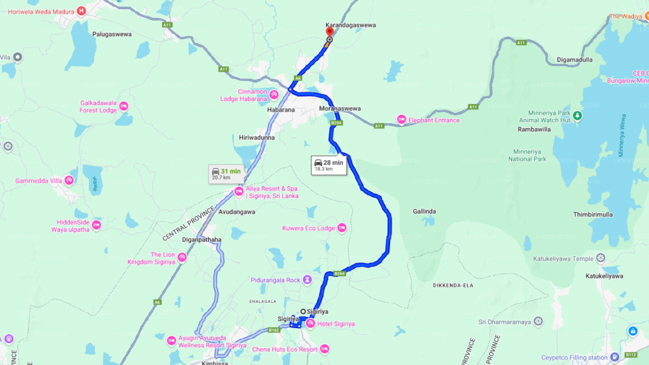 Hurulu Eco Park Privat Safari från Sigiriya