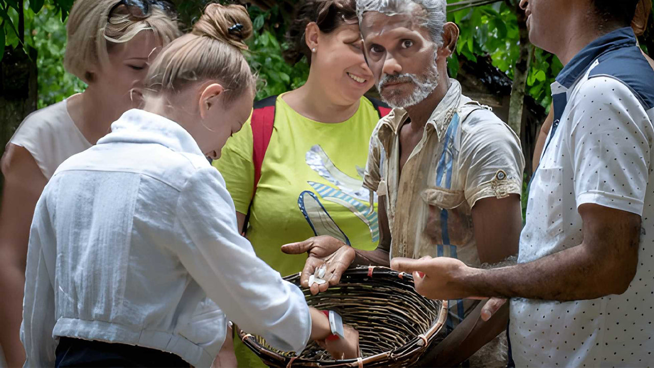 Sri Lankas jordbruk, ädelstengruva och byupplevelse av Ceylon 1850