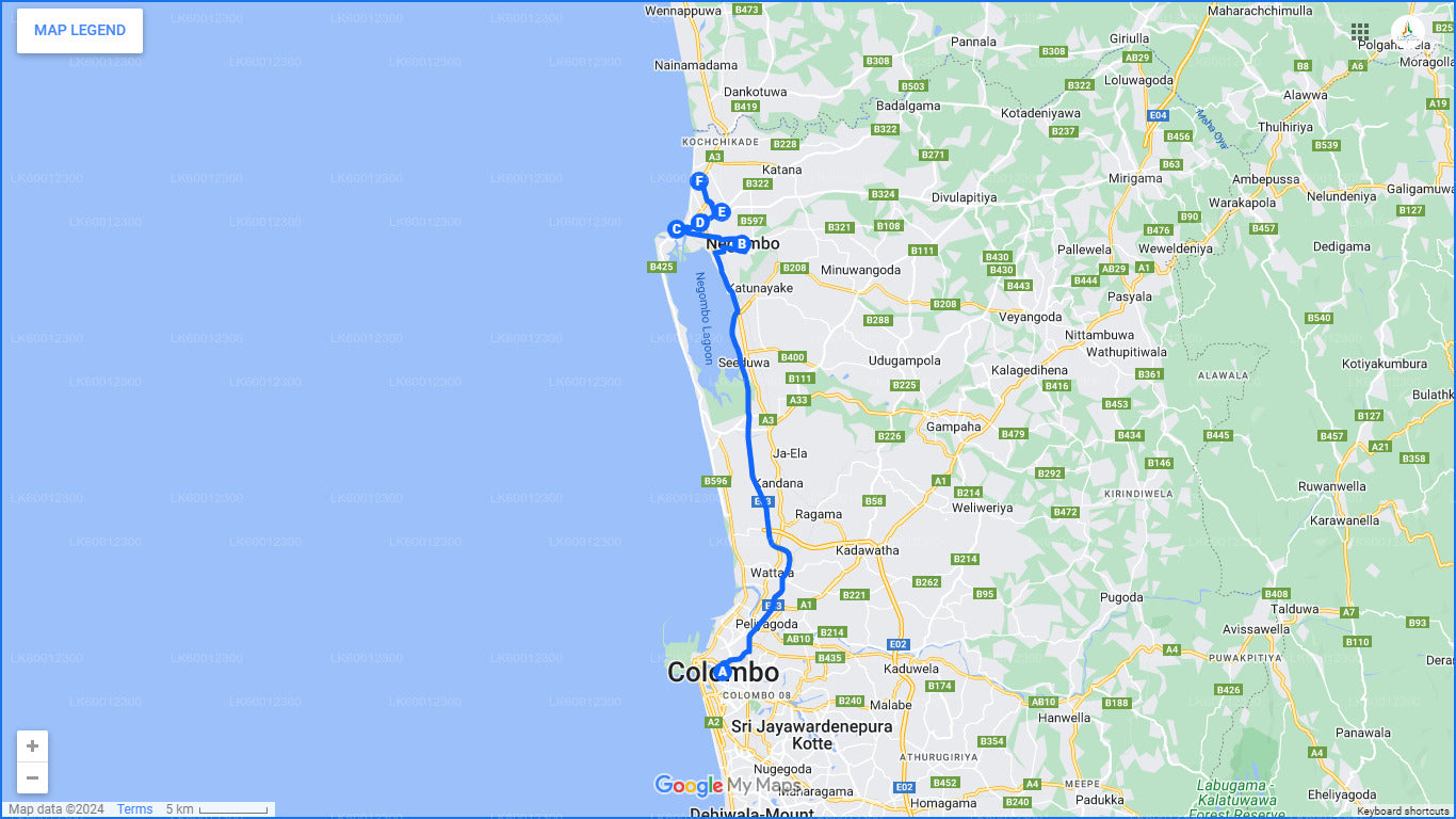 Negombo stadstur från Colombo