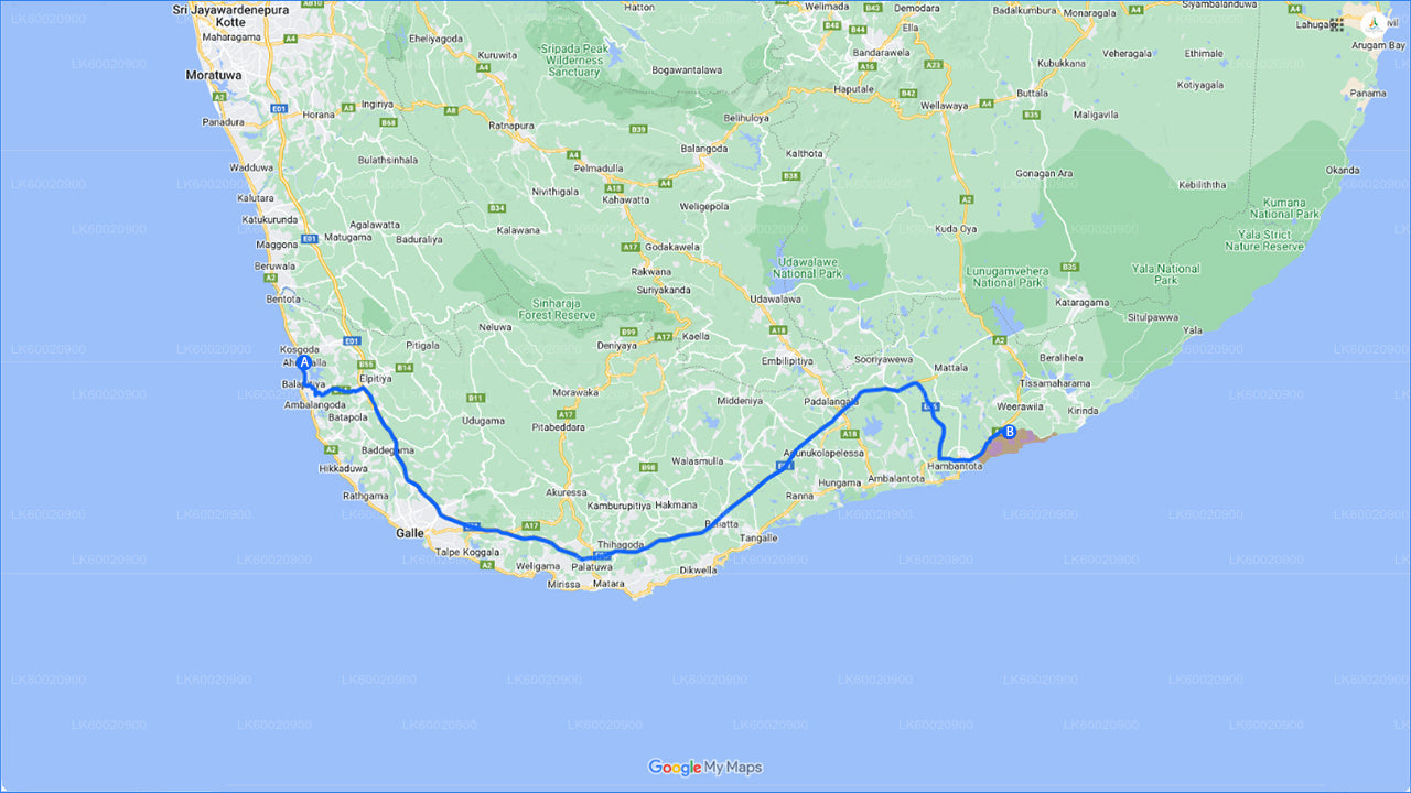 Bundala National Park Safari från Ahungalla