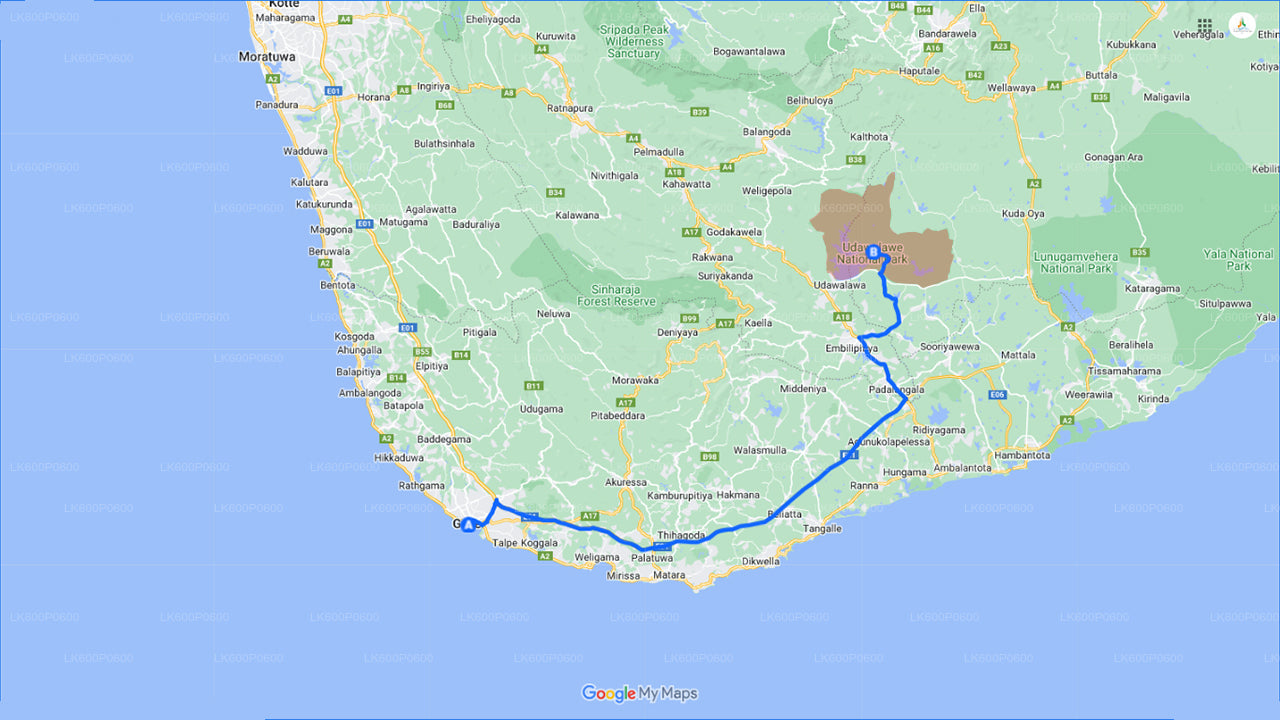 Udawalawe nationalparksafari från Galle