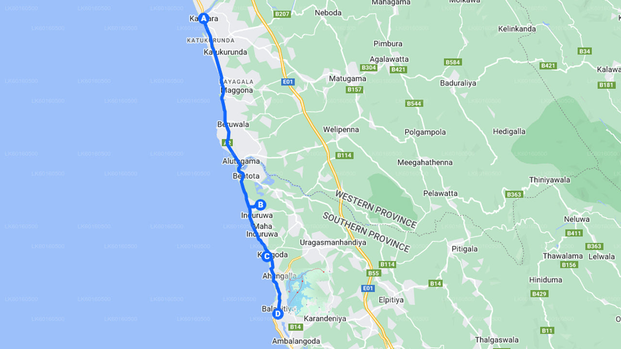 Bentota City Tour från Kalutara