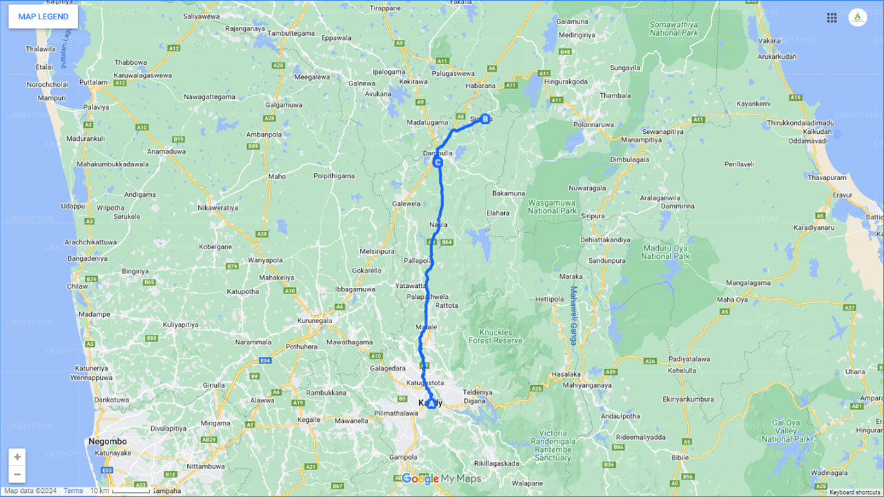 Sigiriya och Dambulla från Kandy