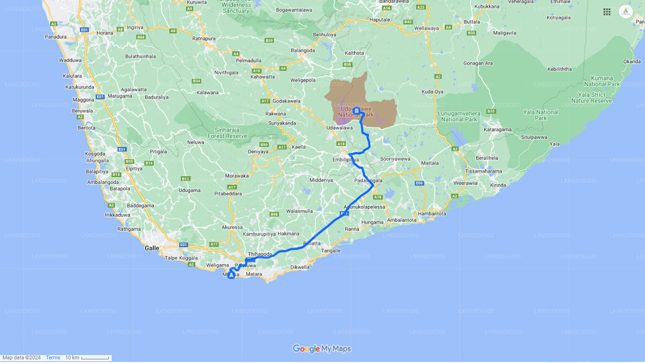 Udawalawe National Park Safari från Mirissa