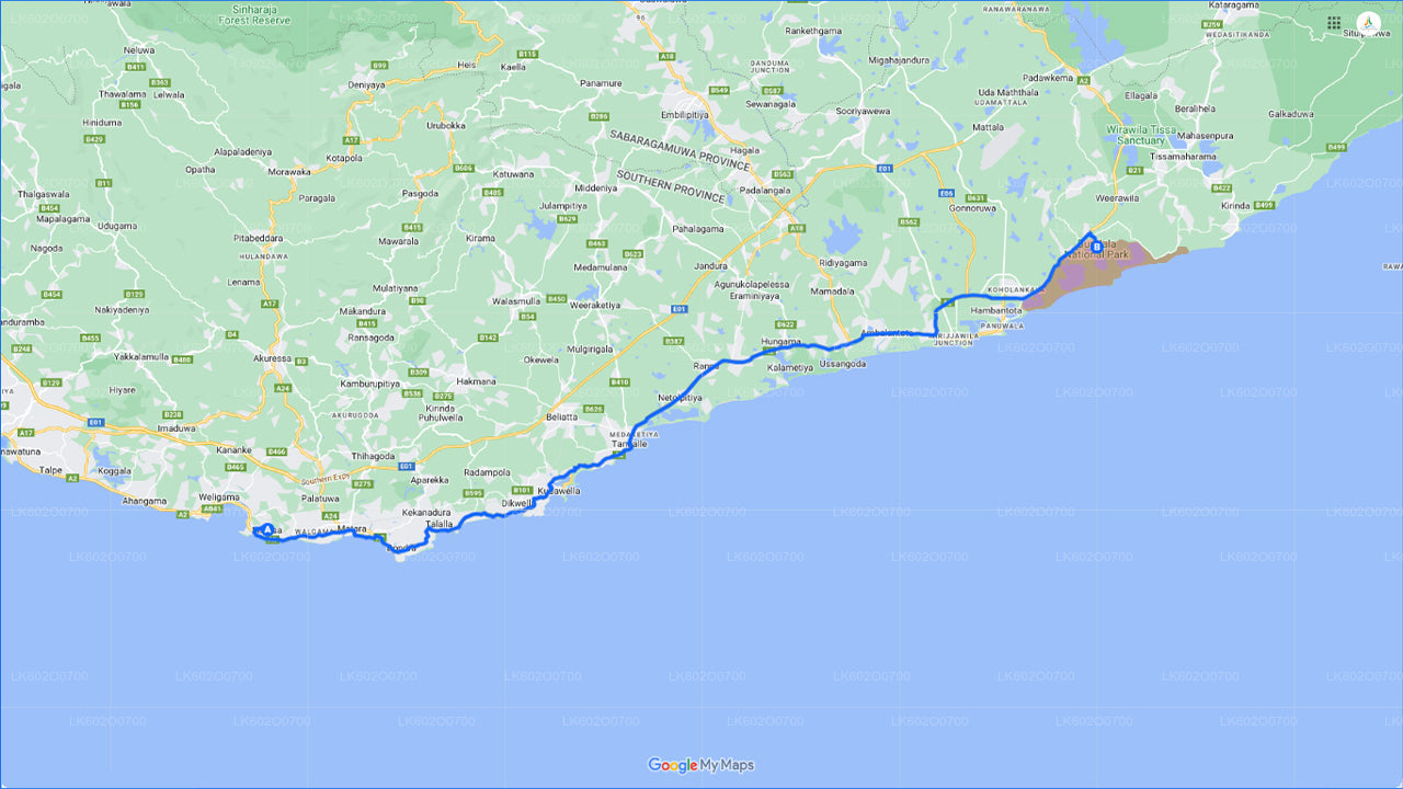 Bundala National Park Safari från Mirissa