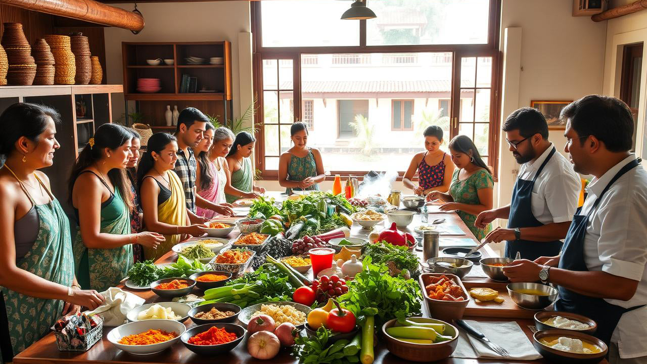 Marknadstur och srilankansk matlagningskurs från Unawatuna