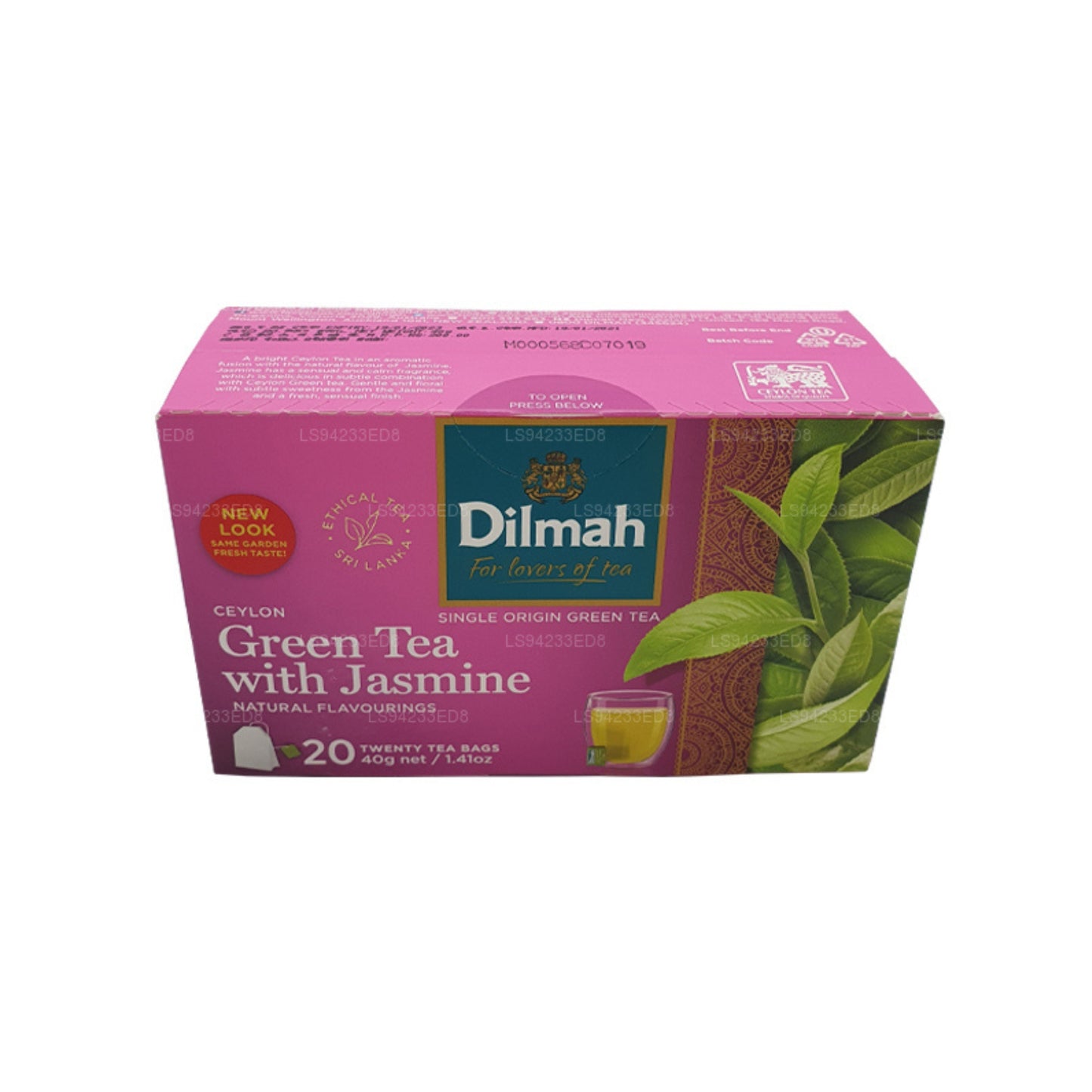 Dilmah Ceylon grönt te med jasmin (40g) 20 tepåsar