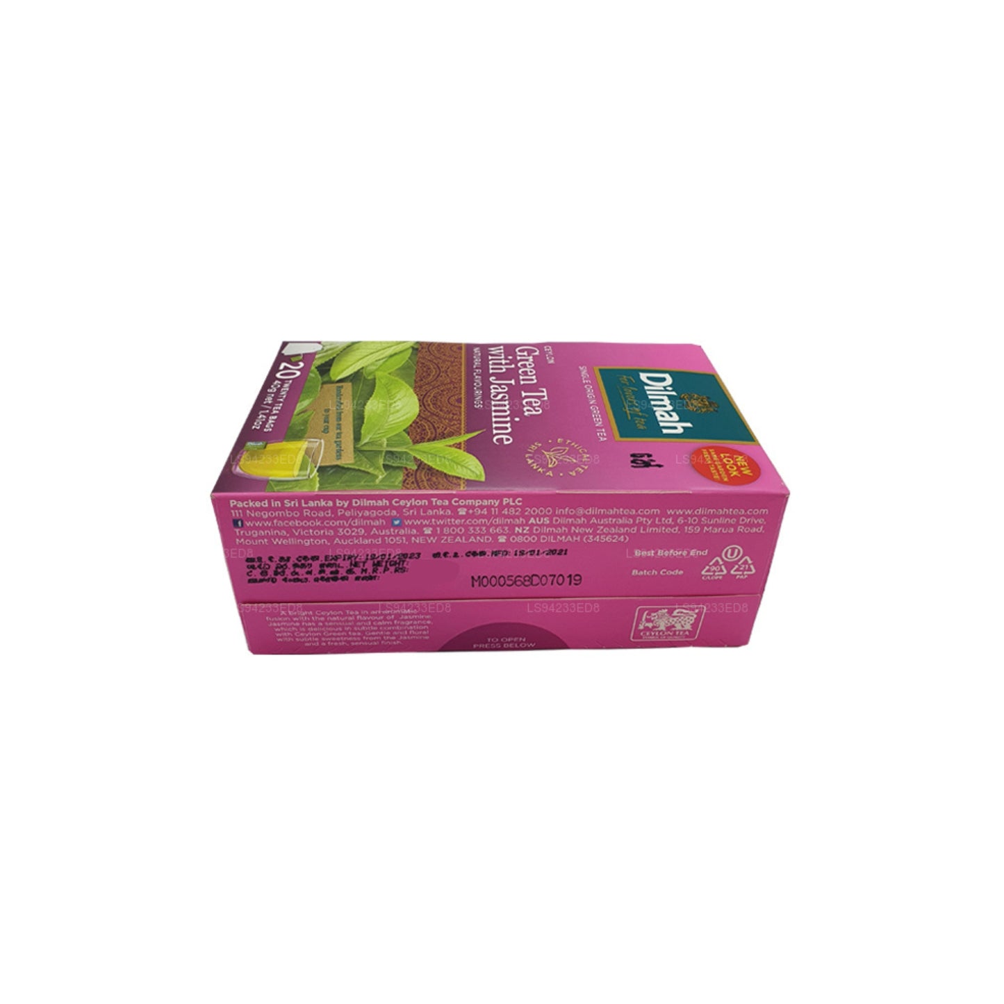 Dilmah Ceylon grönt te med jasmin (40g) 20 tepåsar
