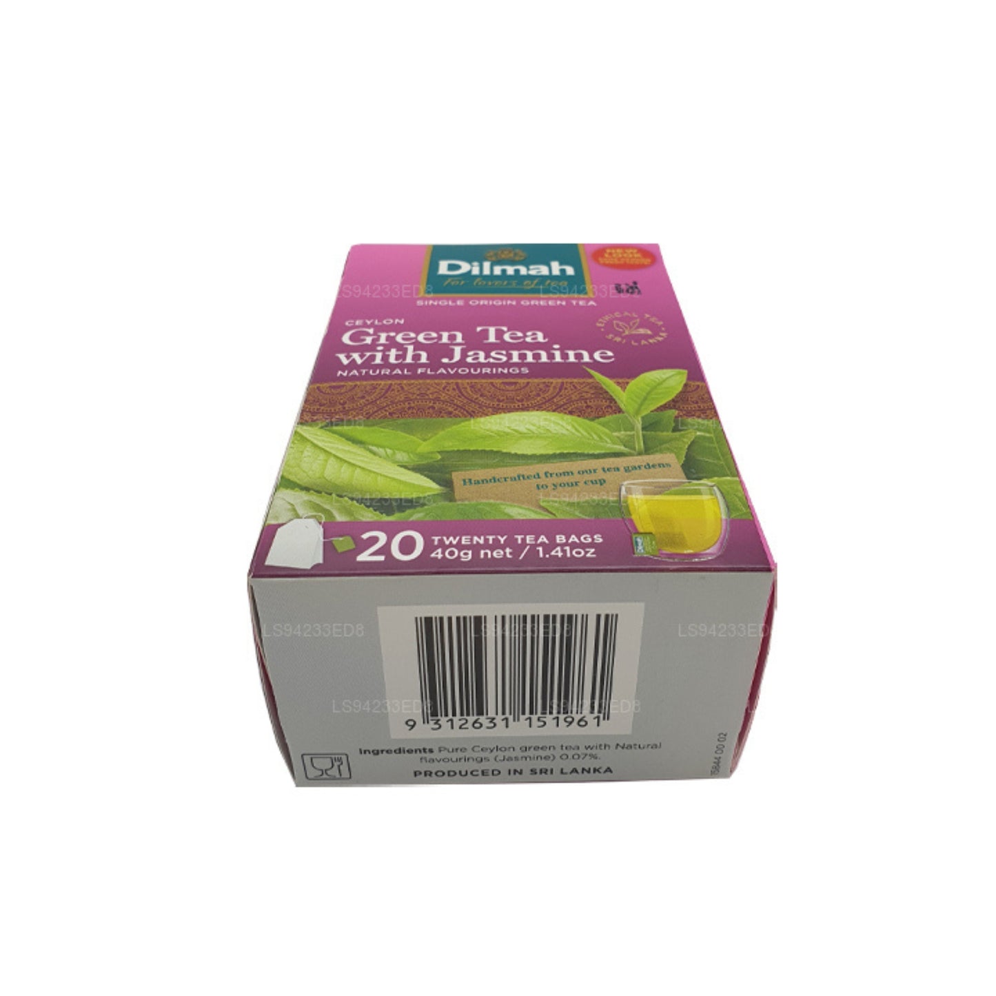 Dilmah Ceylon grönt te med jasmin (40g) 20 tepåsar