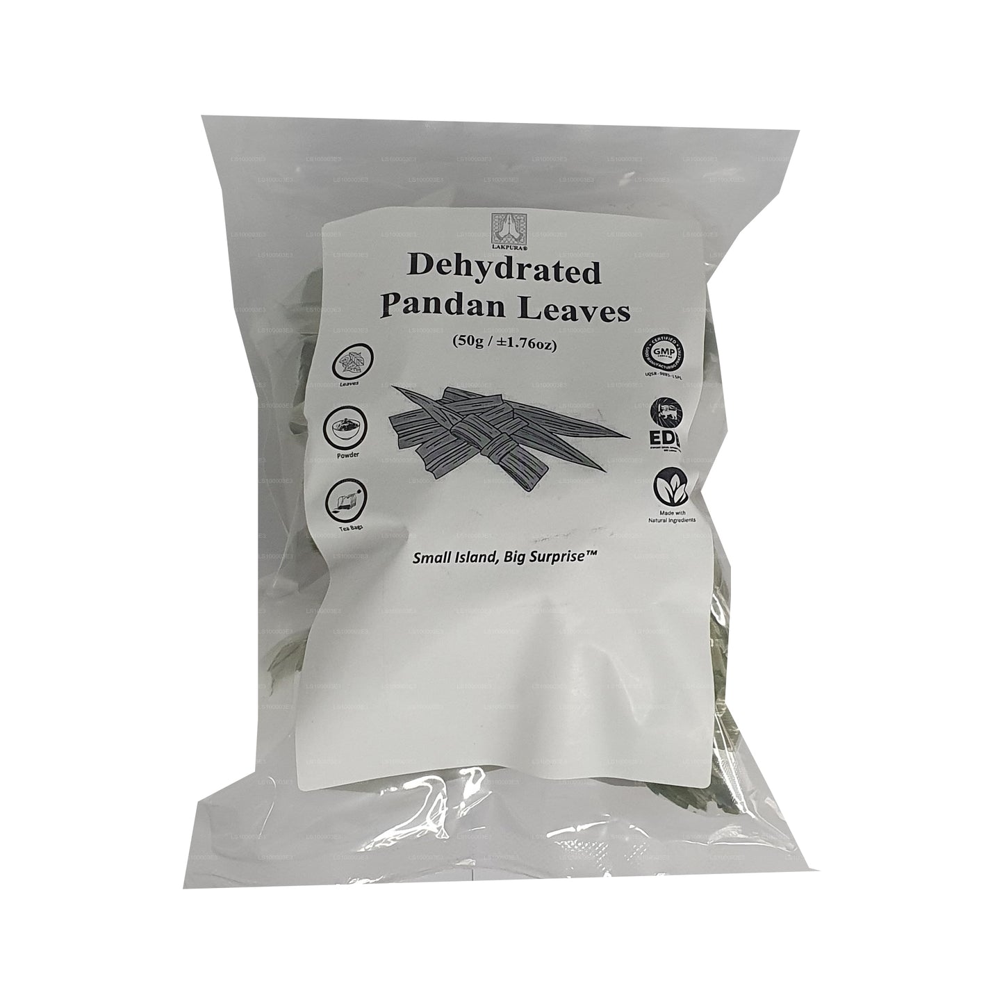 Lakpura Dehydrated Pandan Rampe-blad