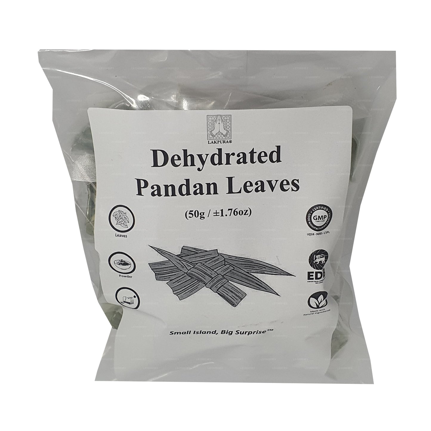 Lakpura Dehydrated Pandan Rampe-blad