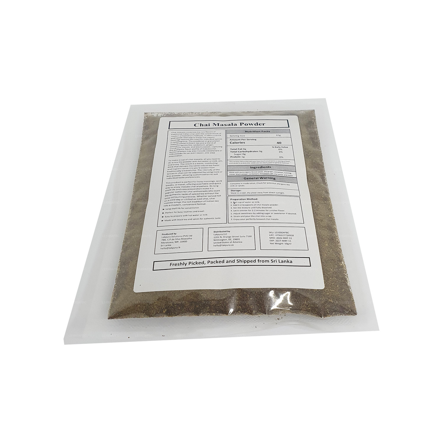 Lakpura Chai Masala Pulver (100 g)