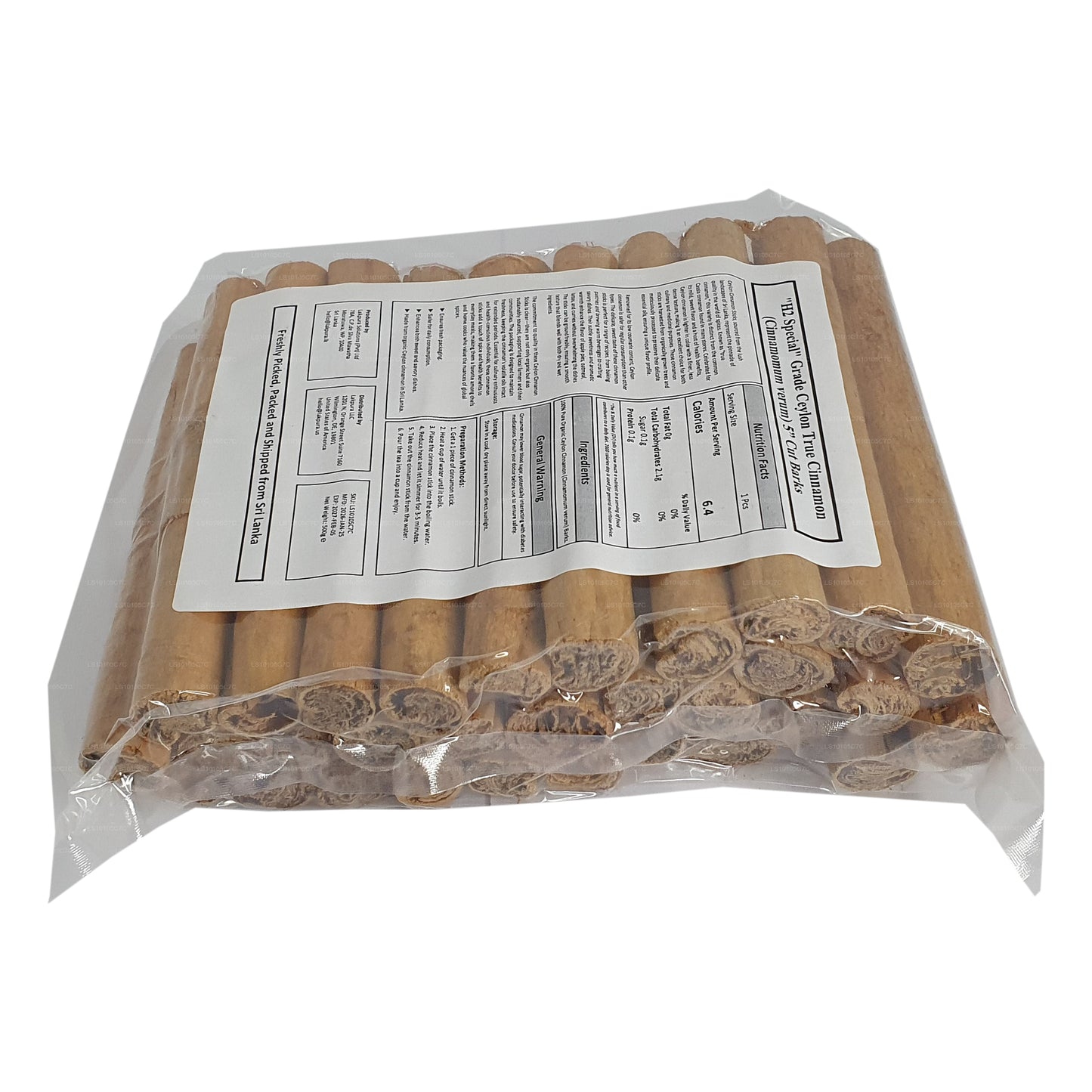 Lakpura ”H2 Special” Grade Ceylon True Cinnamon Barks Pack