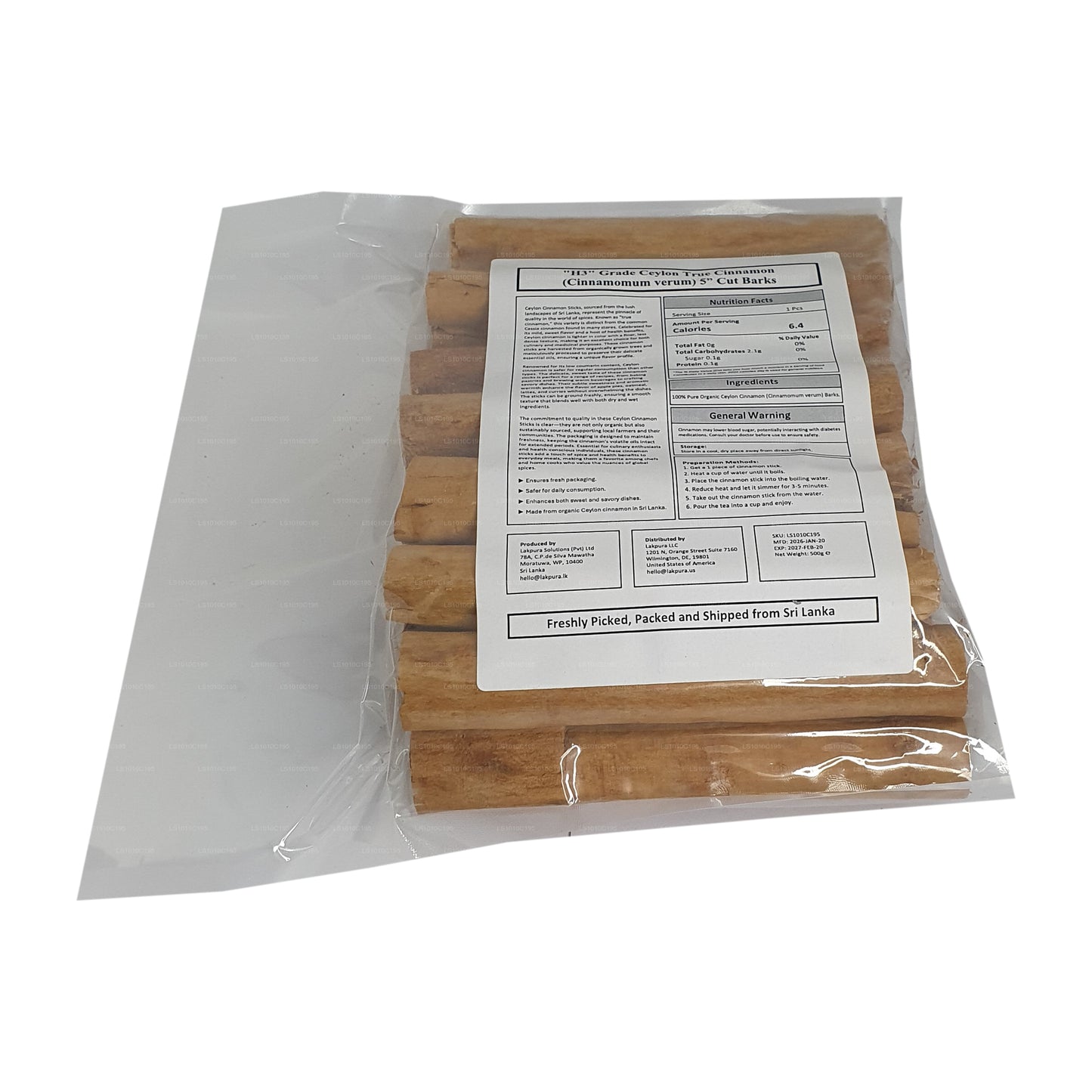 Lakpura ”H3" Grade Ceylon Sann Kanel Barks Pack