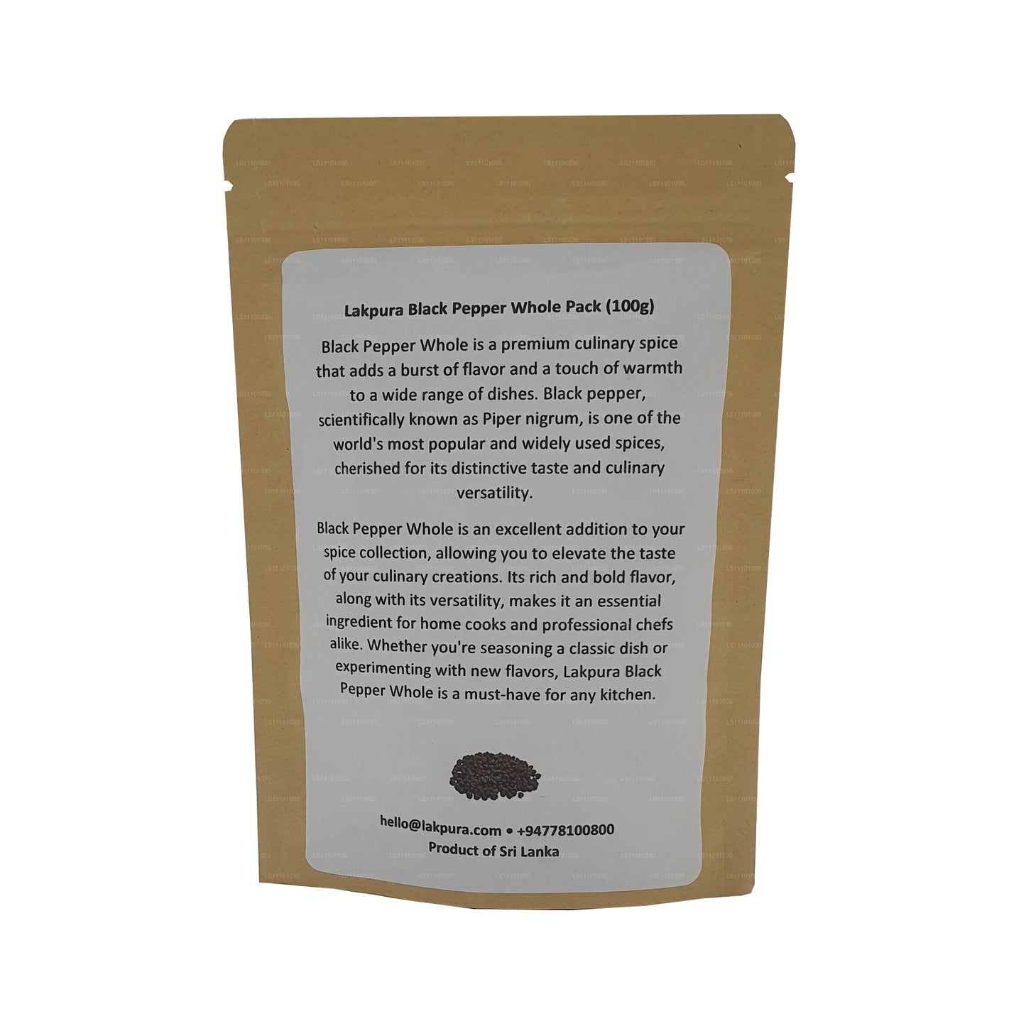 Lakpura Svartpeppar Hela Pack