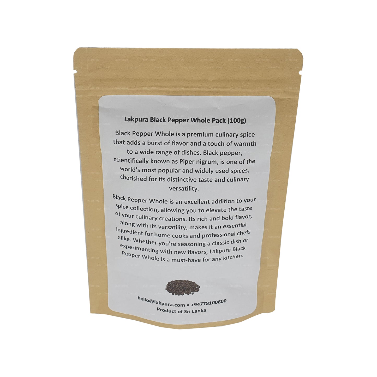 Lakpura Svartpeppar Hela Pack