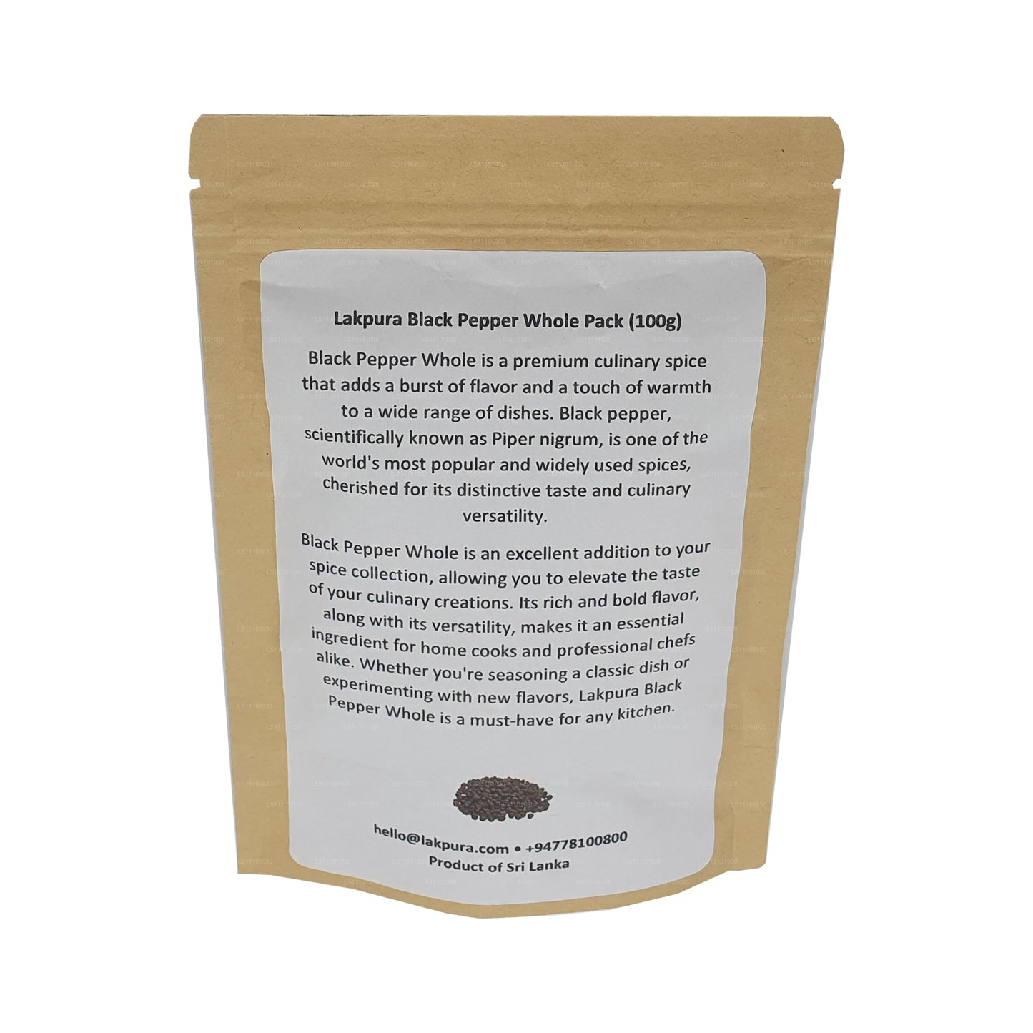 Lakpura Svartpeppar Hela Pack