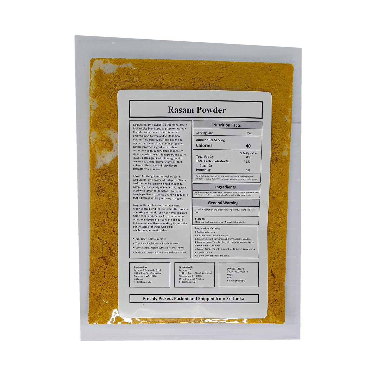 Lakpura Rasam Pulver