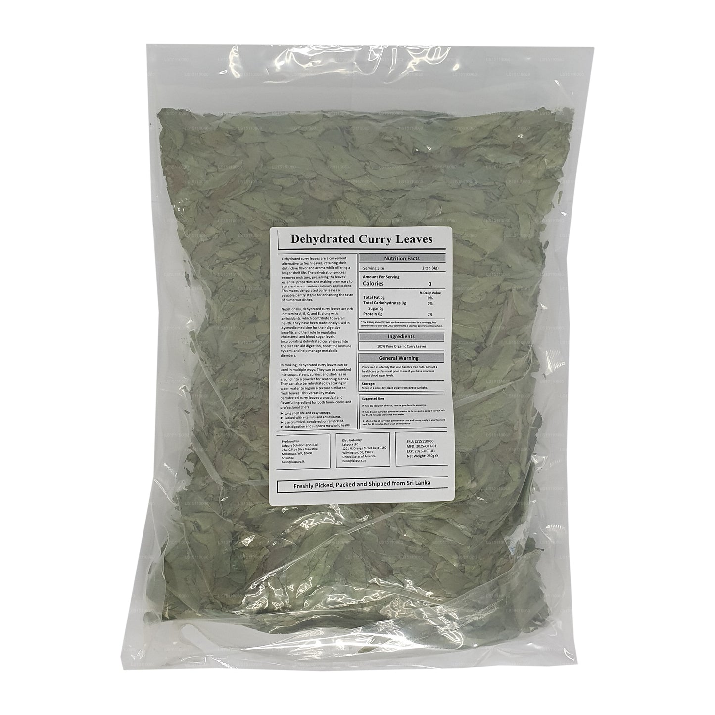 Lakpura® Torkade Curryblad